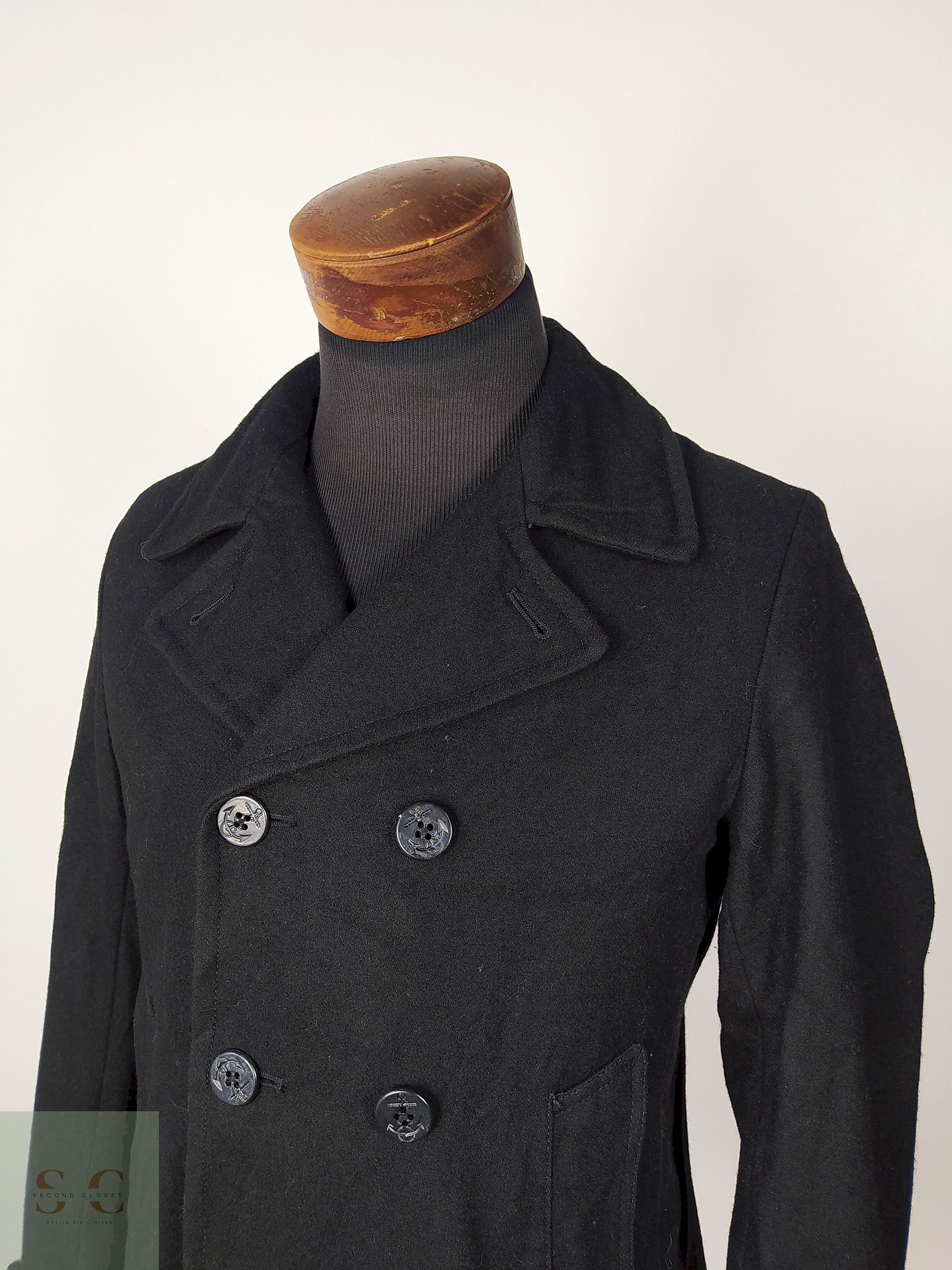 Abrigo Marinero hombre lana Negro Talla S RAGEBLUE - AP230 2