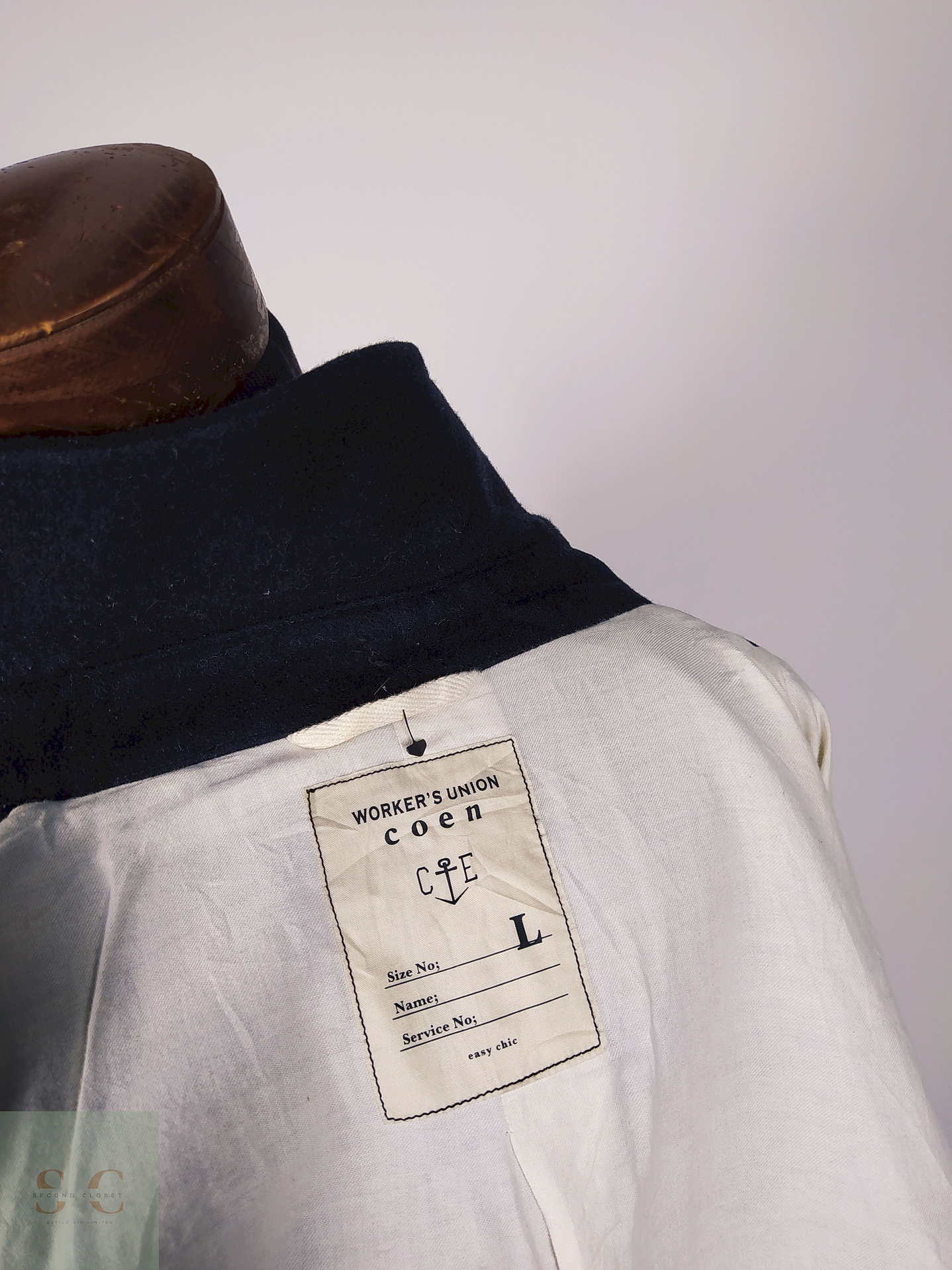 Abrigo lana hombre premium Azul Talla M Worker Union - AP210 4