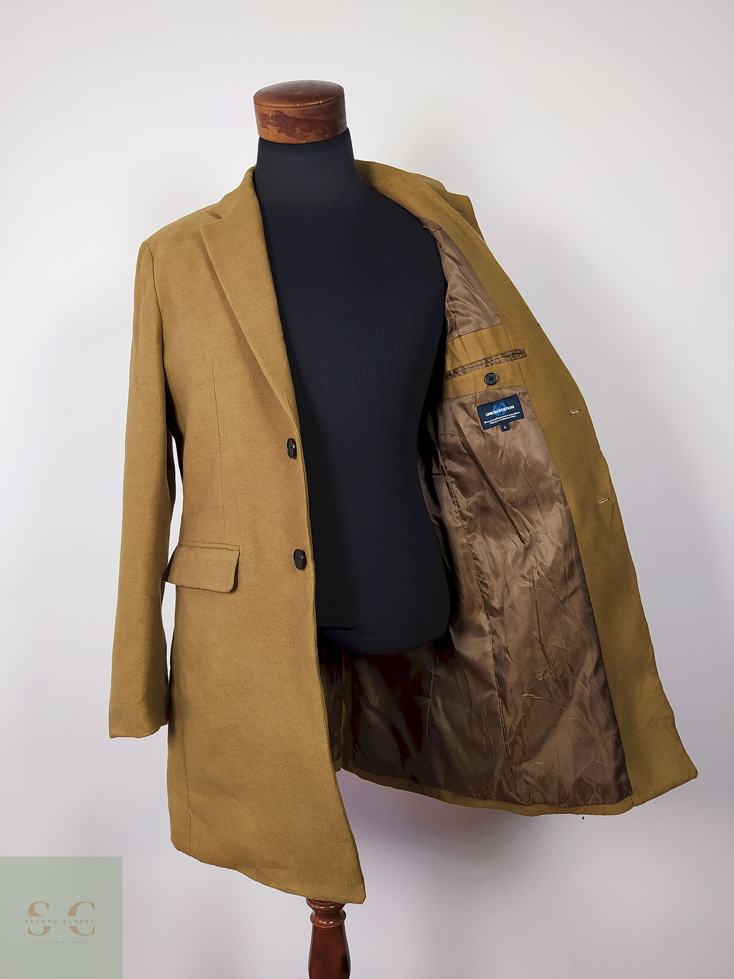 Abrigo lana hombre Camel Talla SM Union Station - AP217 3