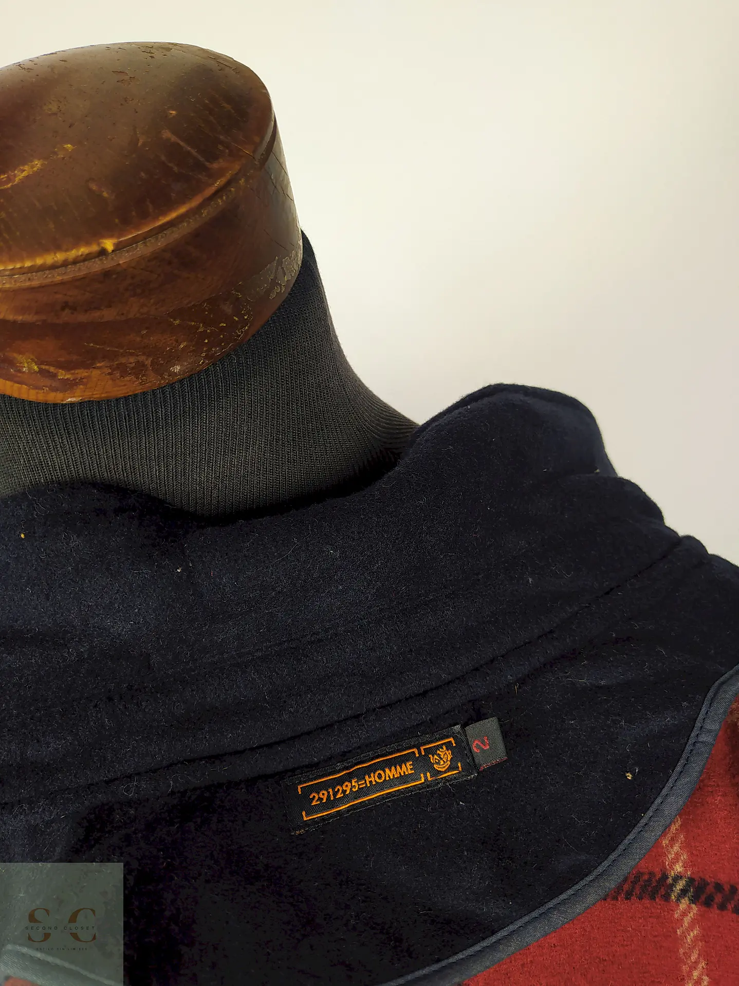 Abrigo hombre lana chaqueta premium Azul Talla ML HOMME - AP213 4
