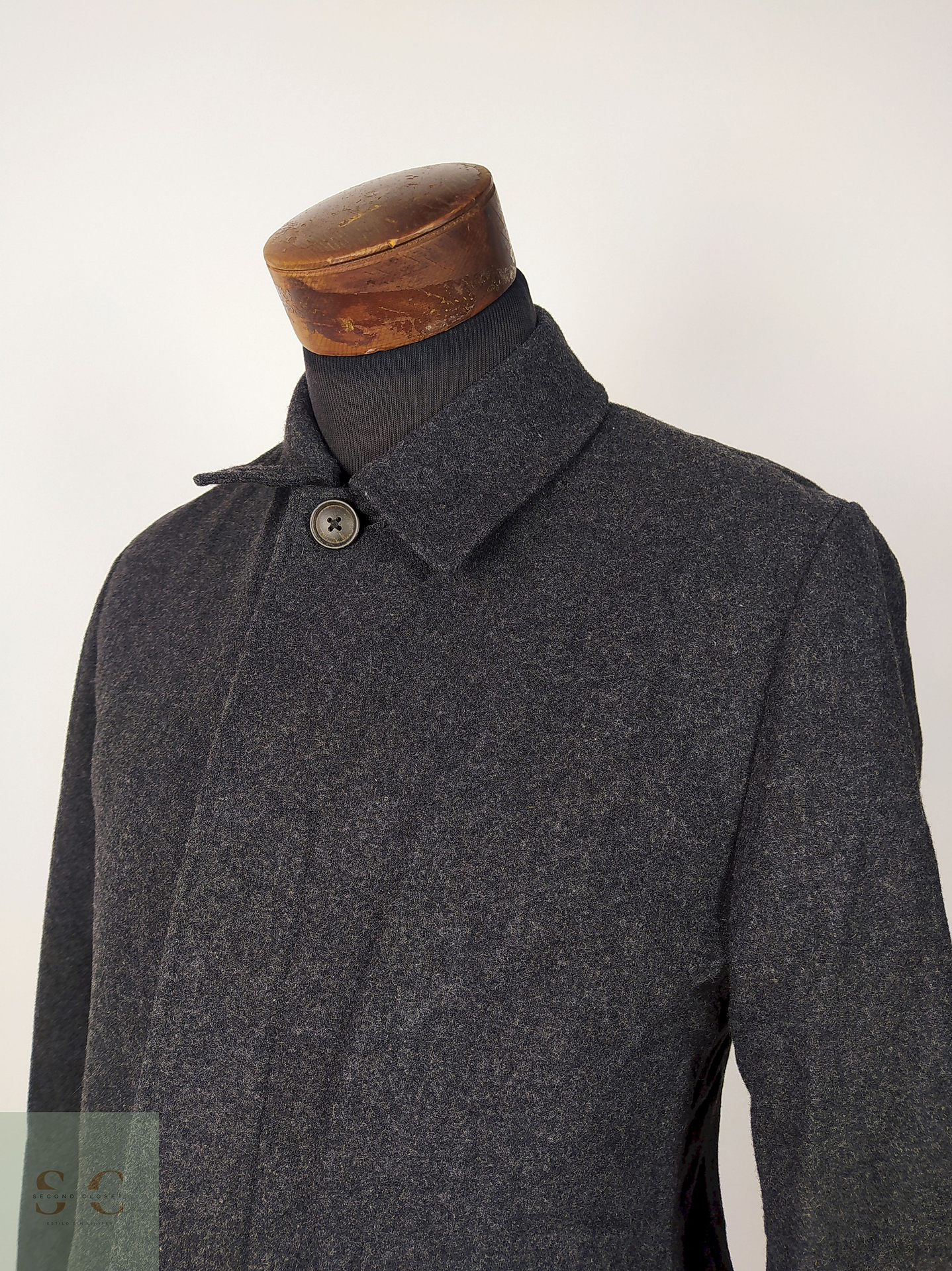 Abrigo lana premium hombre Plomo Talla S - AP223 4