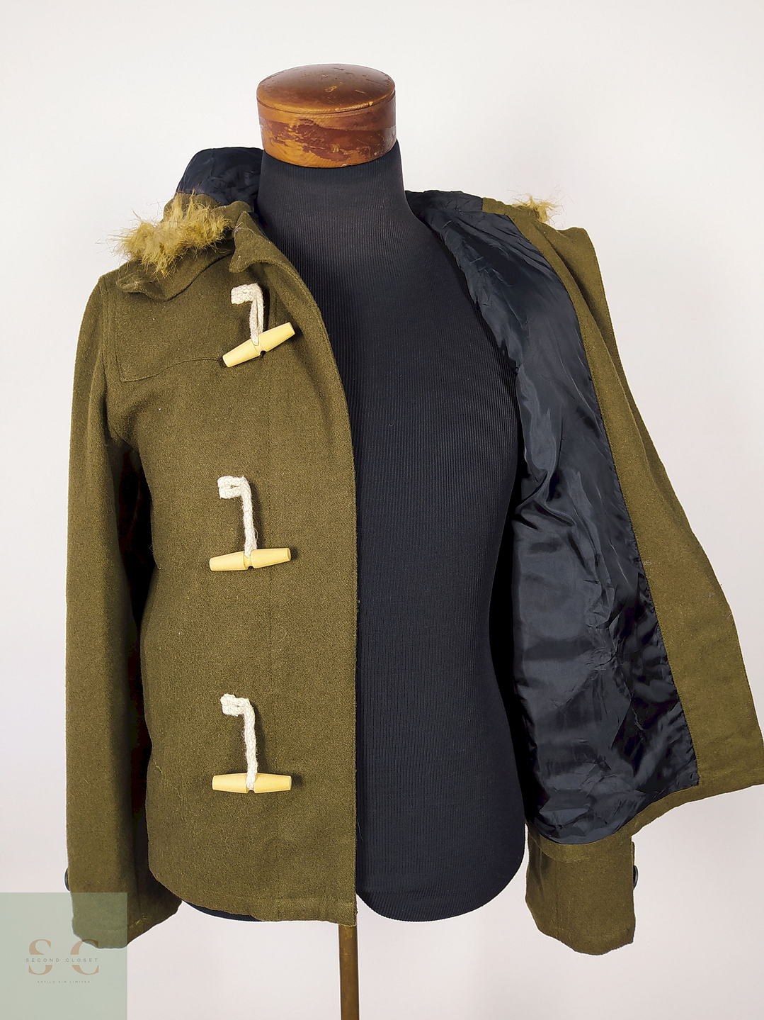 Abrigo Montgomery lana VERDE Talla M WOOLRICH - AP121 3
