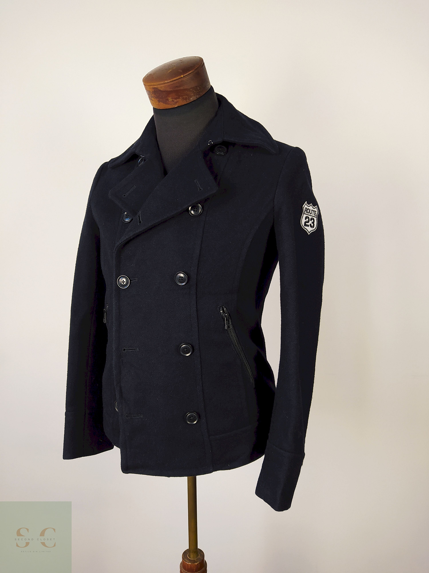 Abrigo Marinero lana hombre Azul oscuro Talla S Union Station - AP145 1