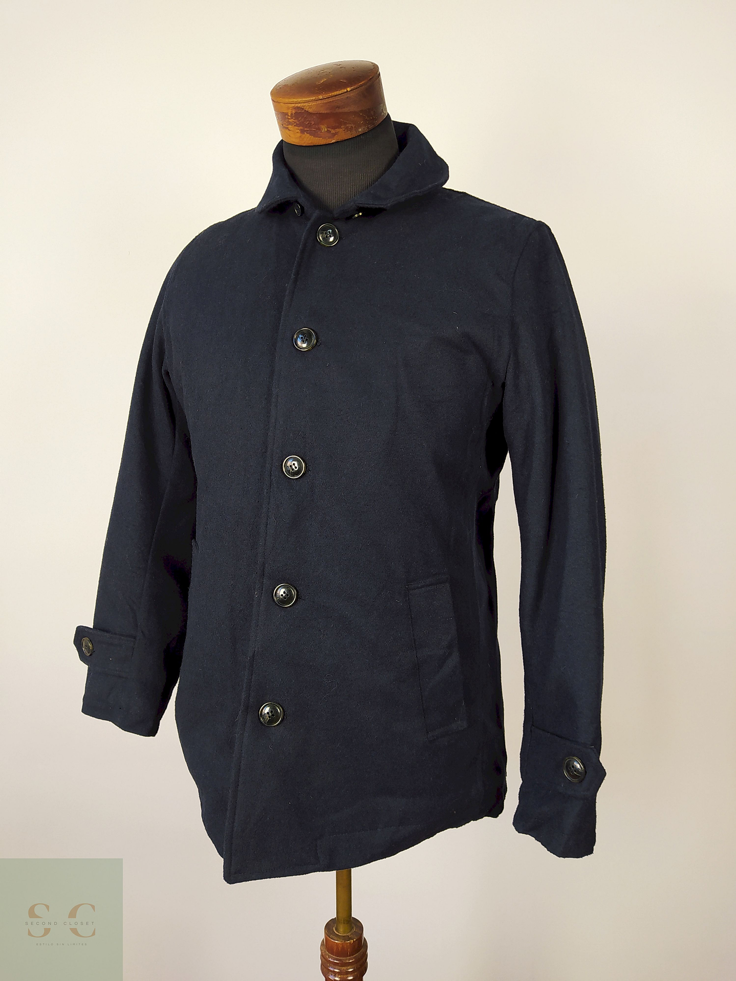 Abrigo lana hombre chaqueton Azul Talla S Harvard - AP144 1