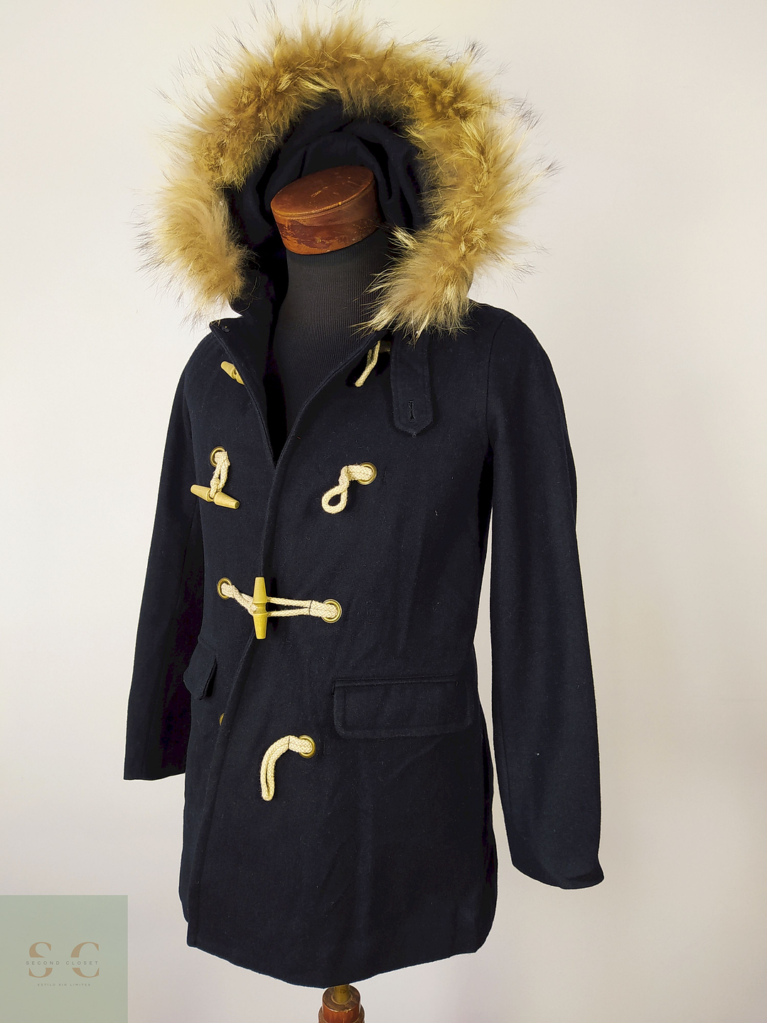 Abrigo MUJER Montgomery lana Azul Talla M AP146 1