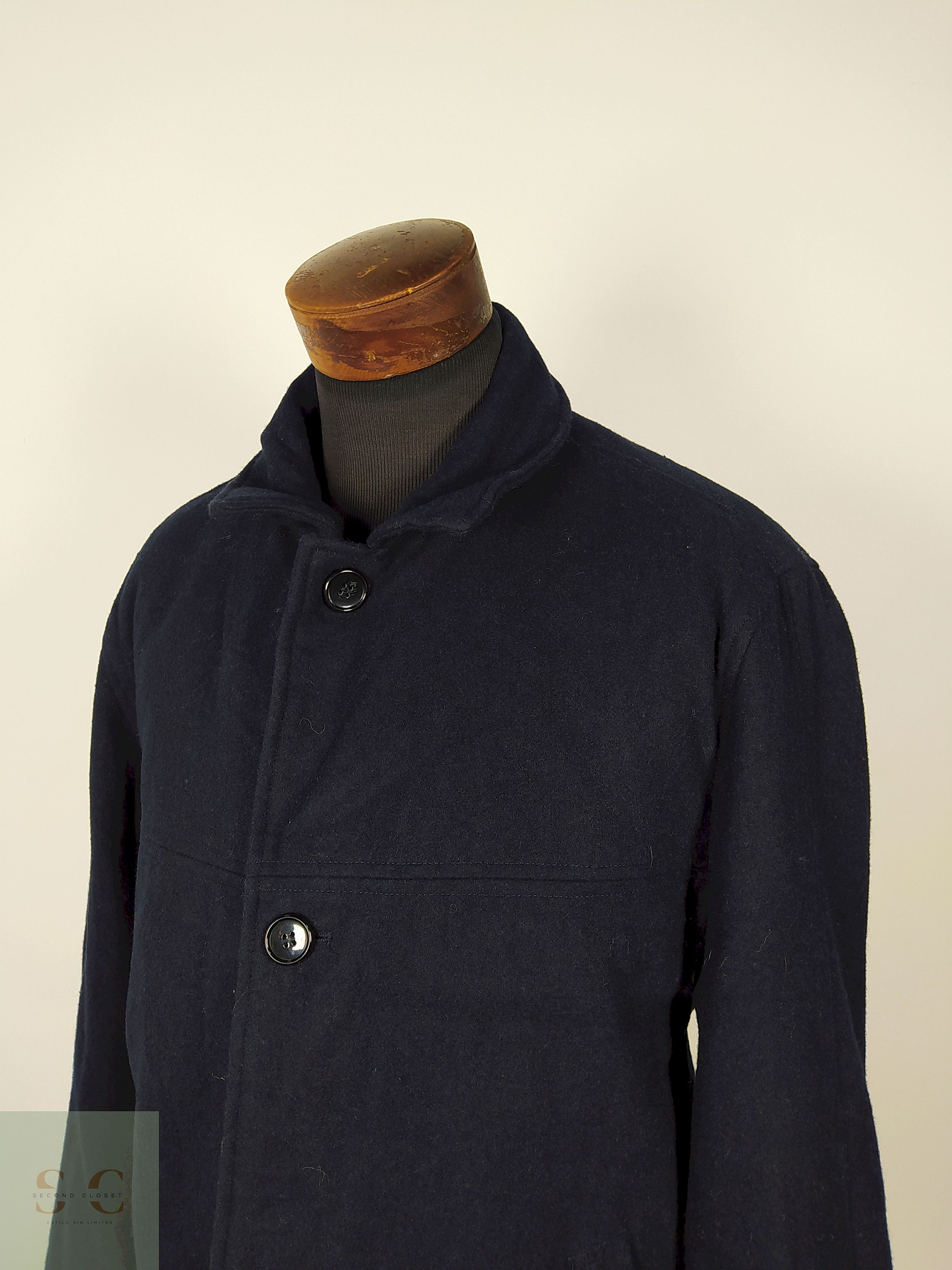Abrigo lana hombre chaqueton AZUL  Talla L/XL LONDON FOG - AP125 2