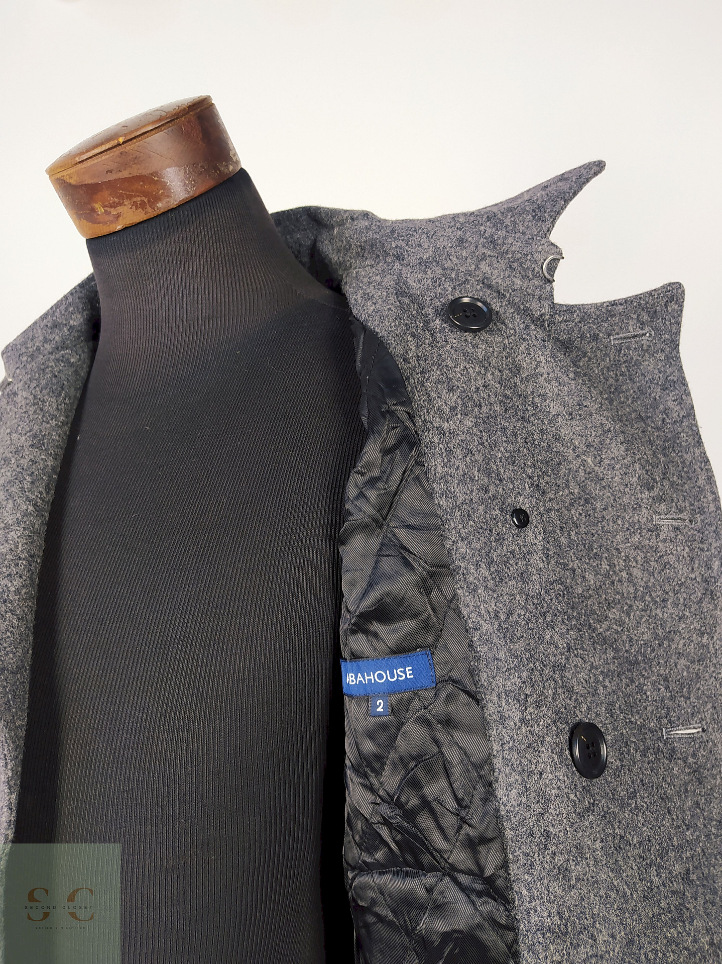 Abrigo Marinero lana hombre premium PLOMO Talla XS ABAHOUSE - AP131 4