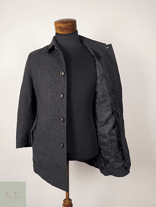 Abrigo lana premium hombre Plomo Talla S - AP223