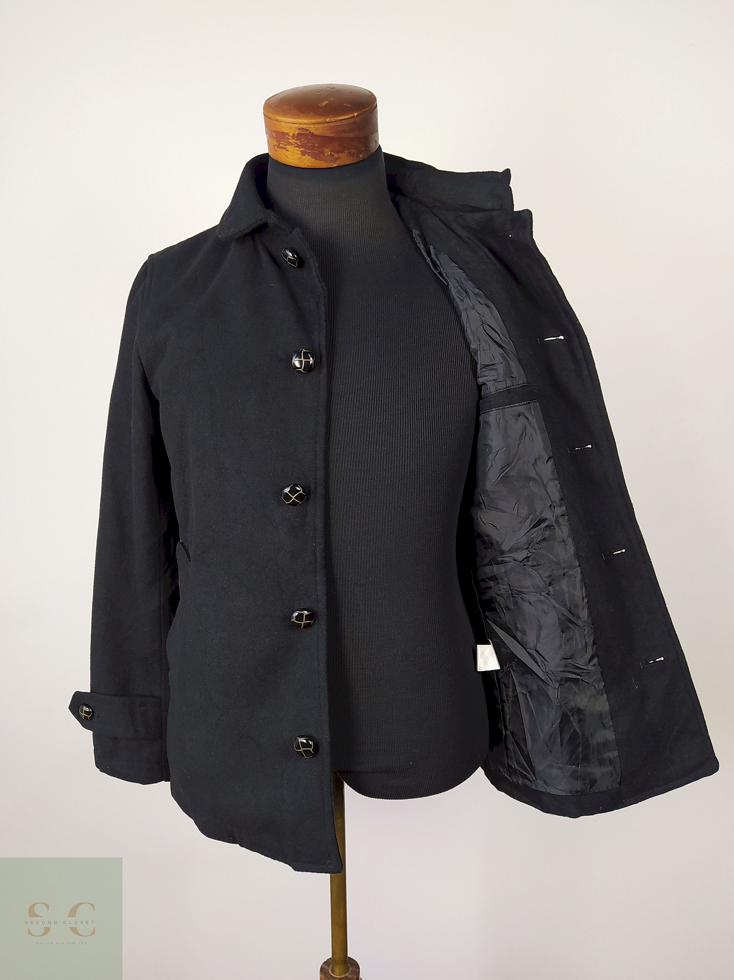 Abrigo lana hombre chaqueton  Talla S Roshell - AP143 3