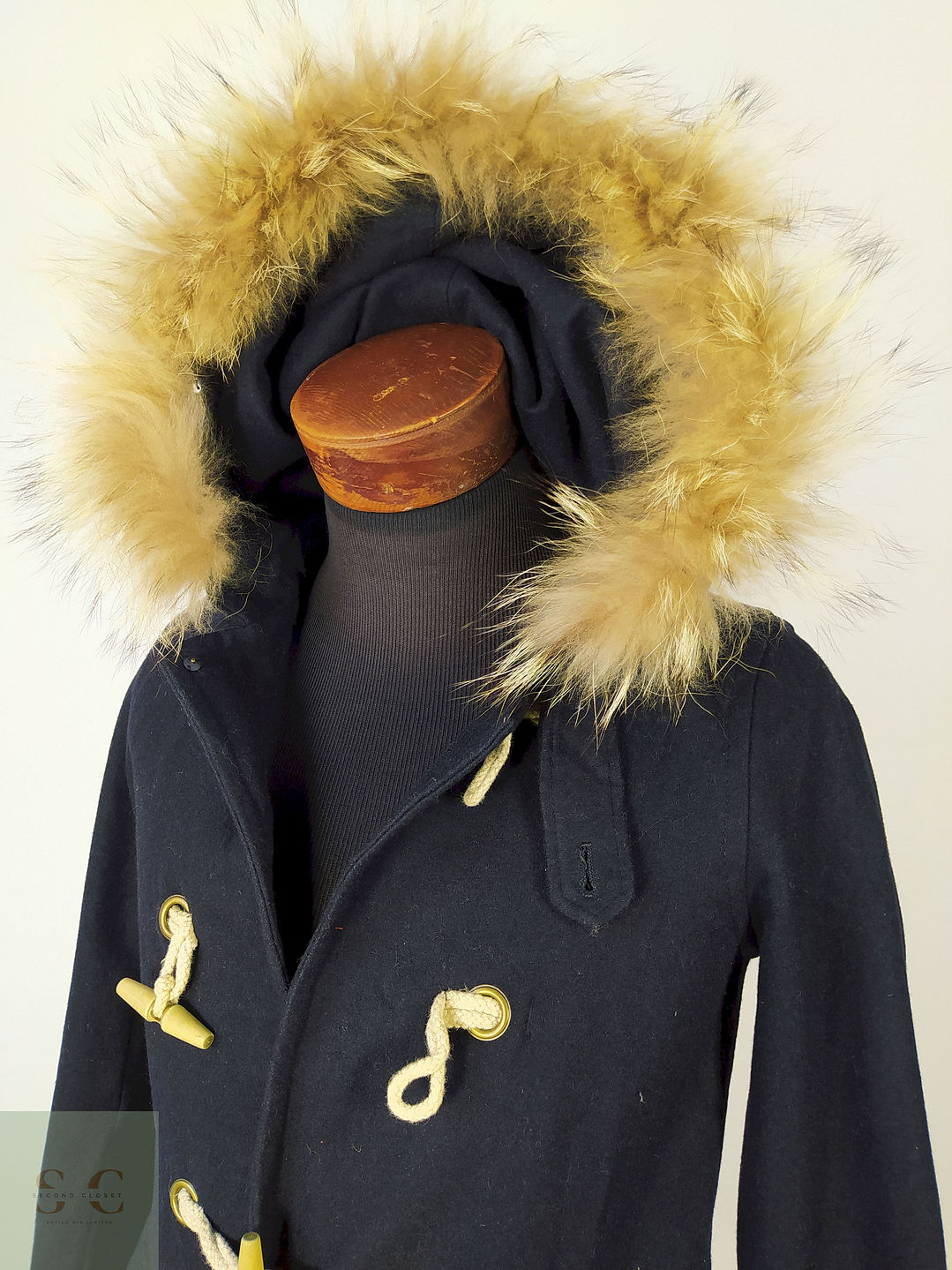 Abrigo MUJER Montgomery lana Azul Talla M AP146 2