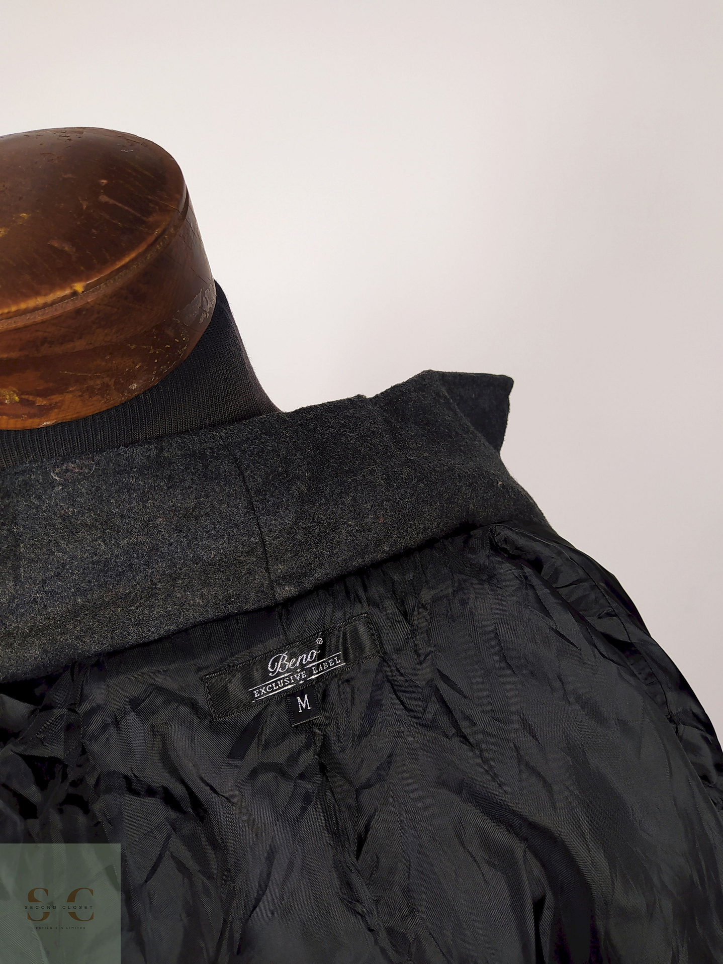 Abrigo lana chaqueta hombre PLOMO Talla XS BENO  4