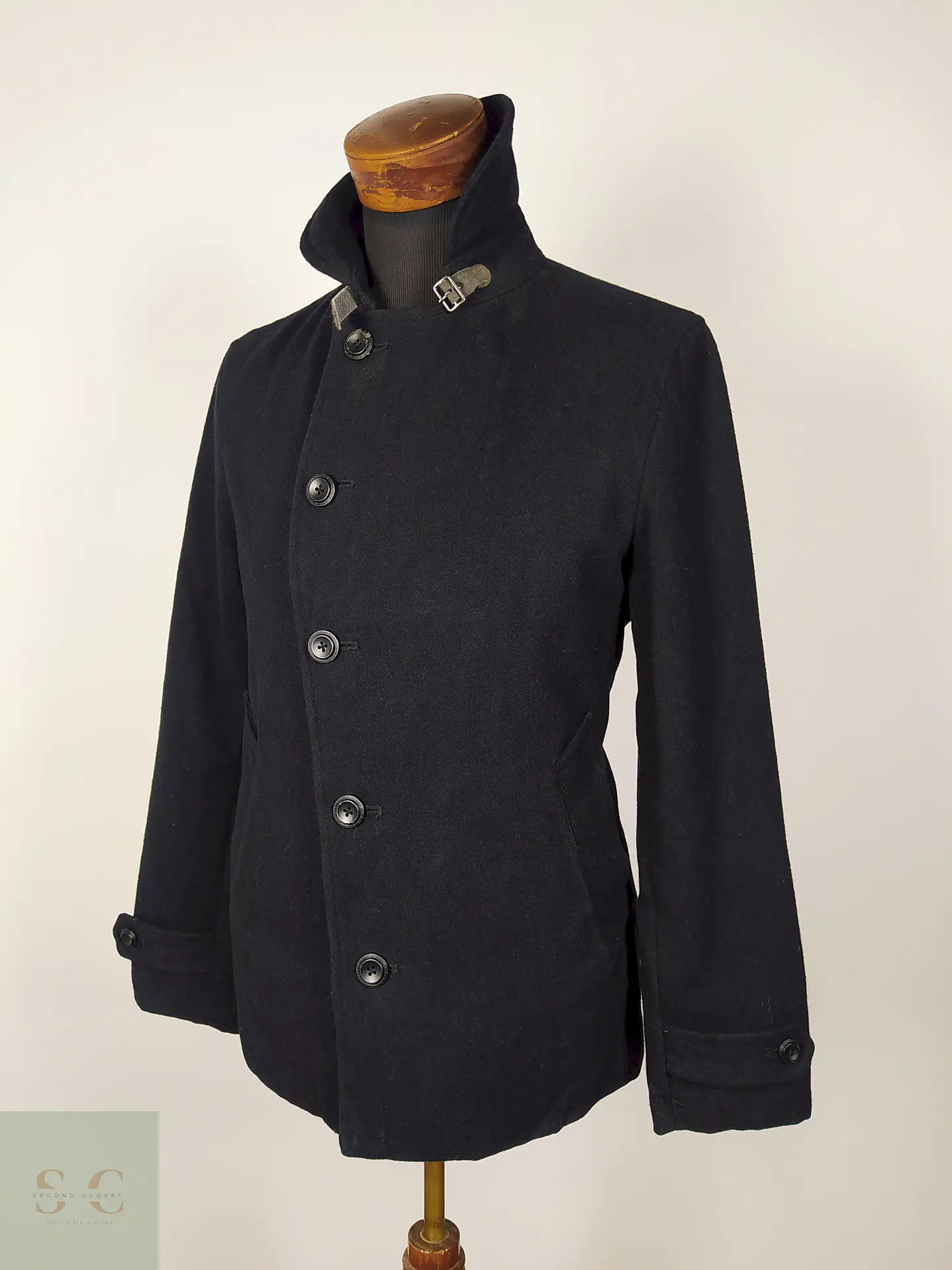 Abrigo lana hombre premium Negro Talla SM TK Japn - AP165 1