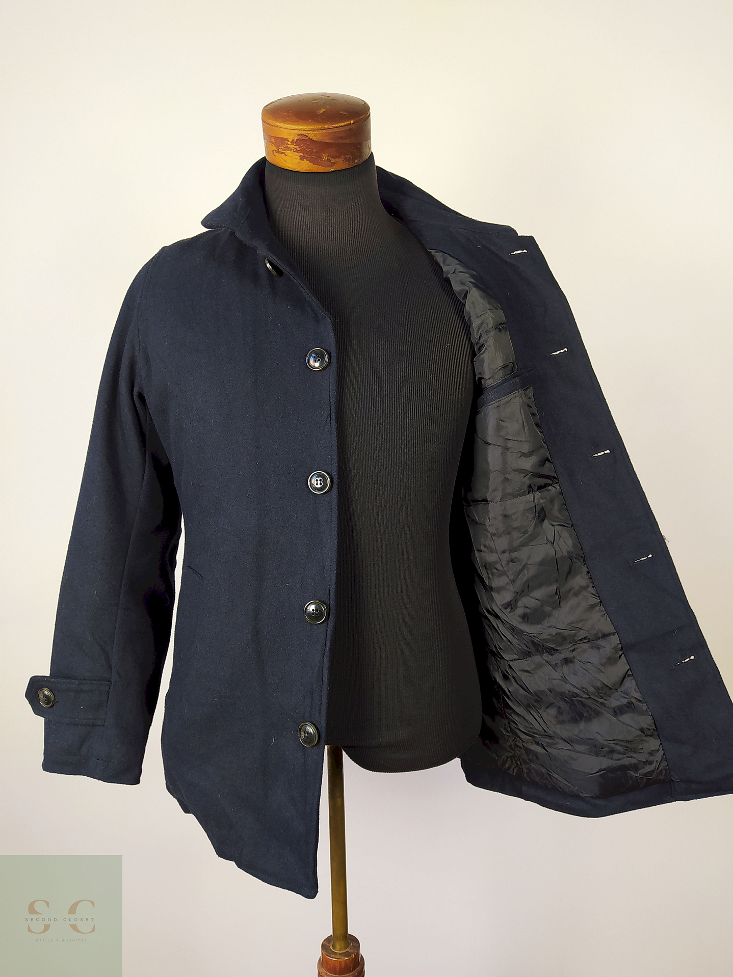 Abrigo lana hombre chaqueton Azul Talla S Harvard - AP144 3
