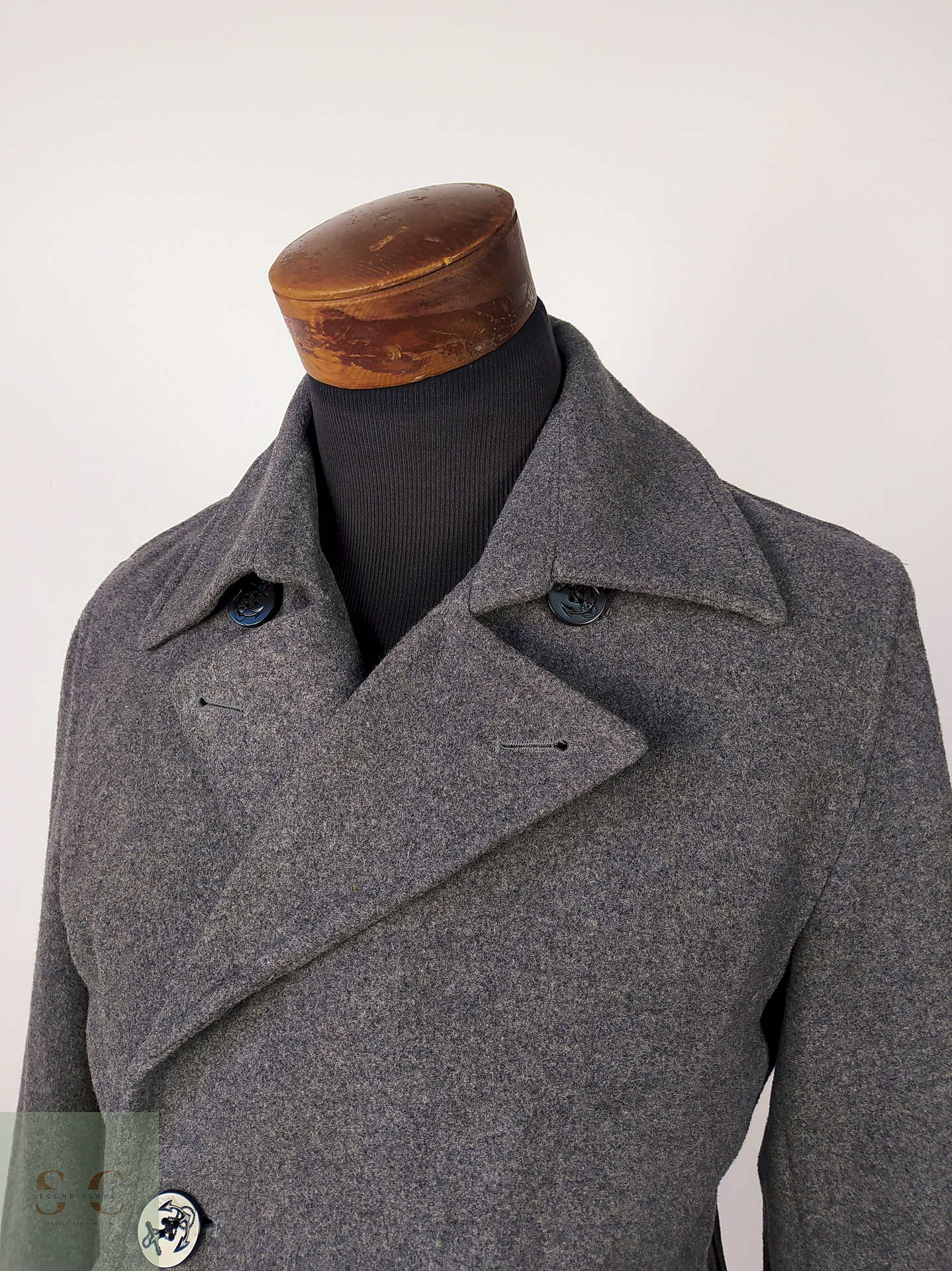 Abrigo Marinero lana hombre Plomo Talla SM Sugestion - AP149 2