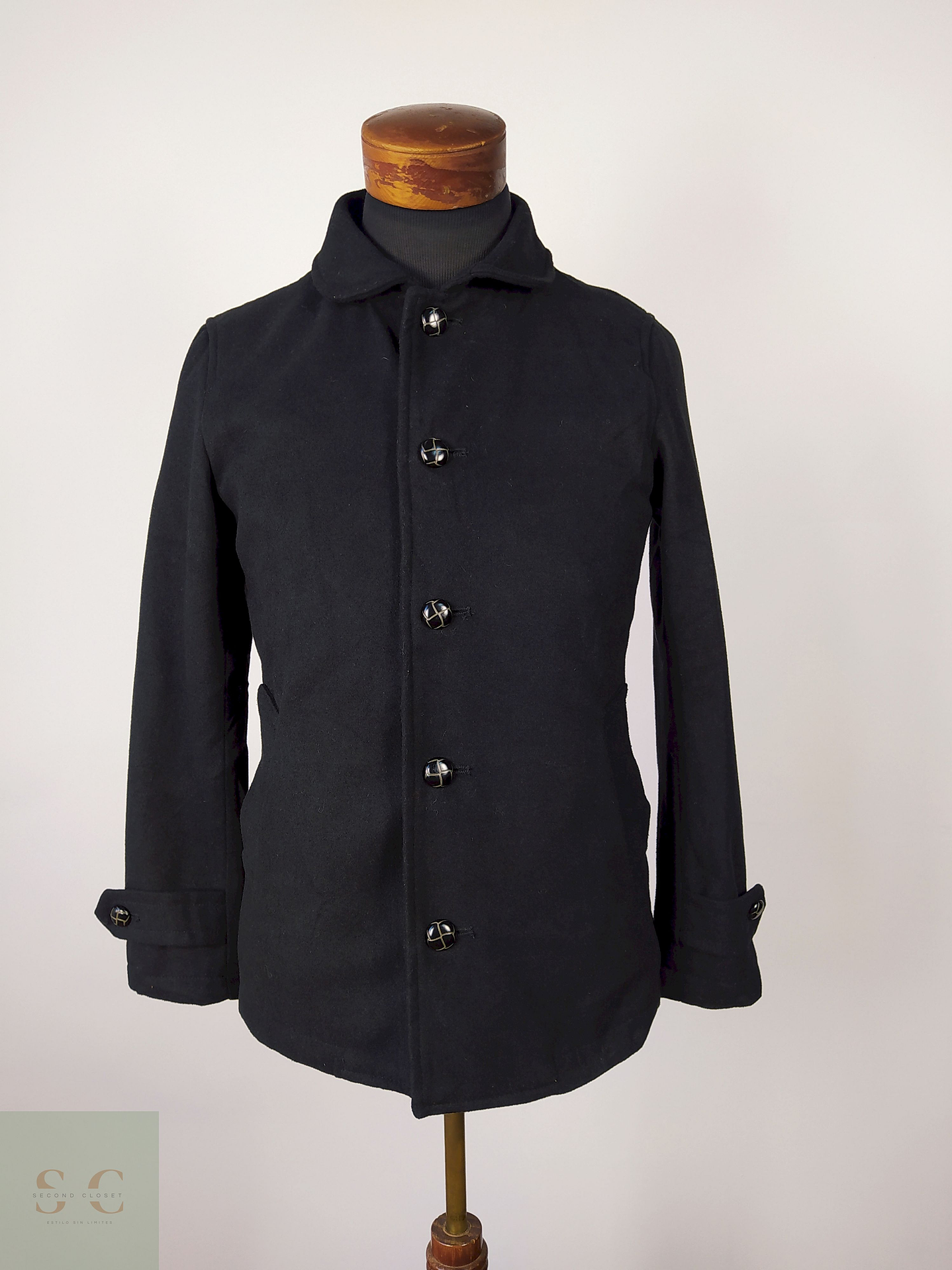 Abrigo lana hombre chaqueton  Talla S Roshell - AP143 1