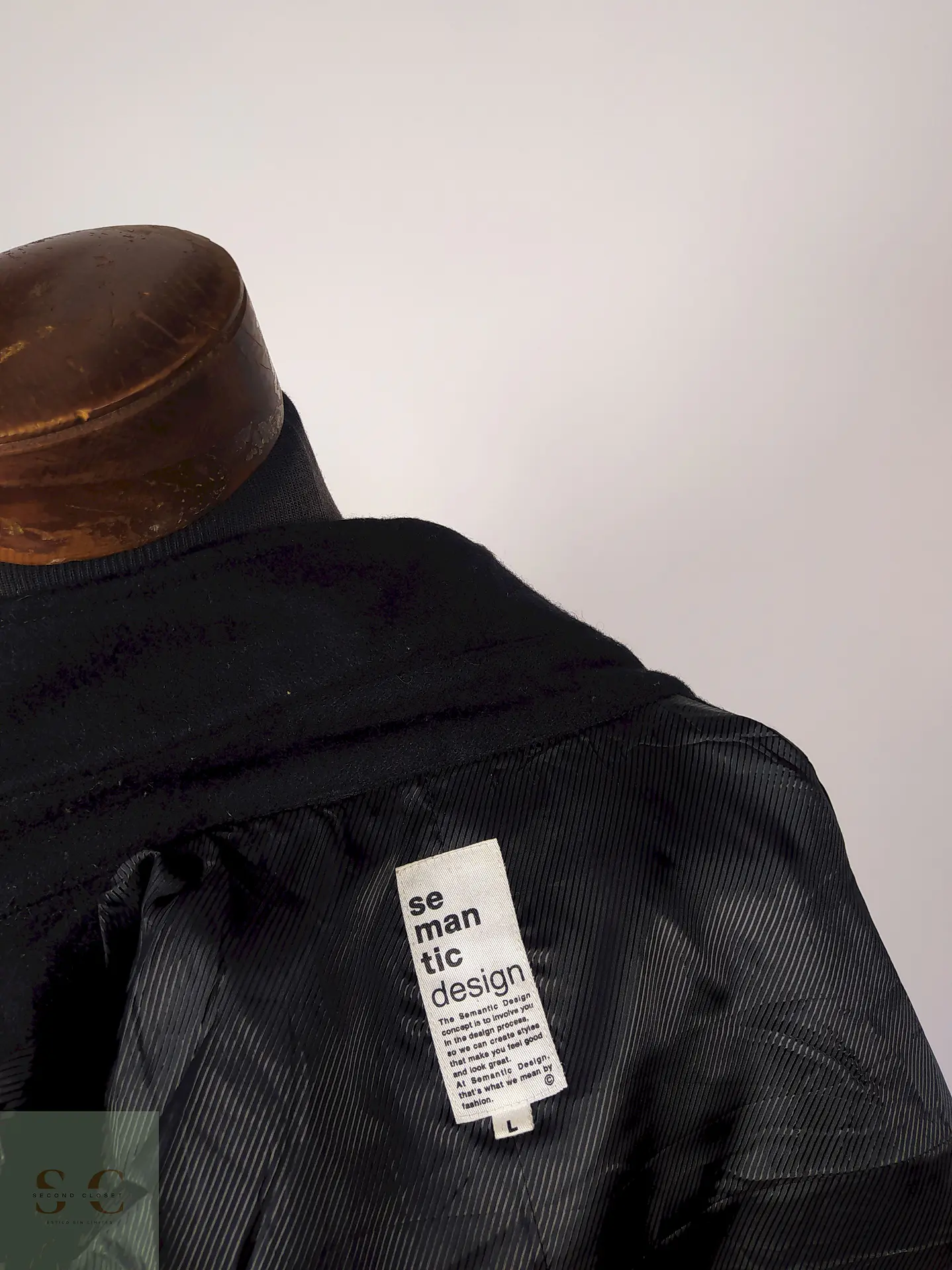 Chaqueta lana militar hombre premium Negra Talla SM Semantic Design - AP214 4