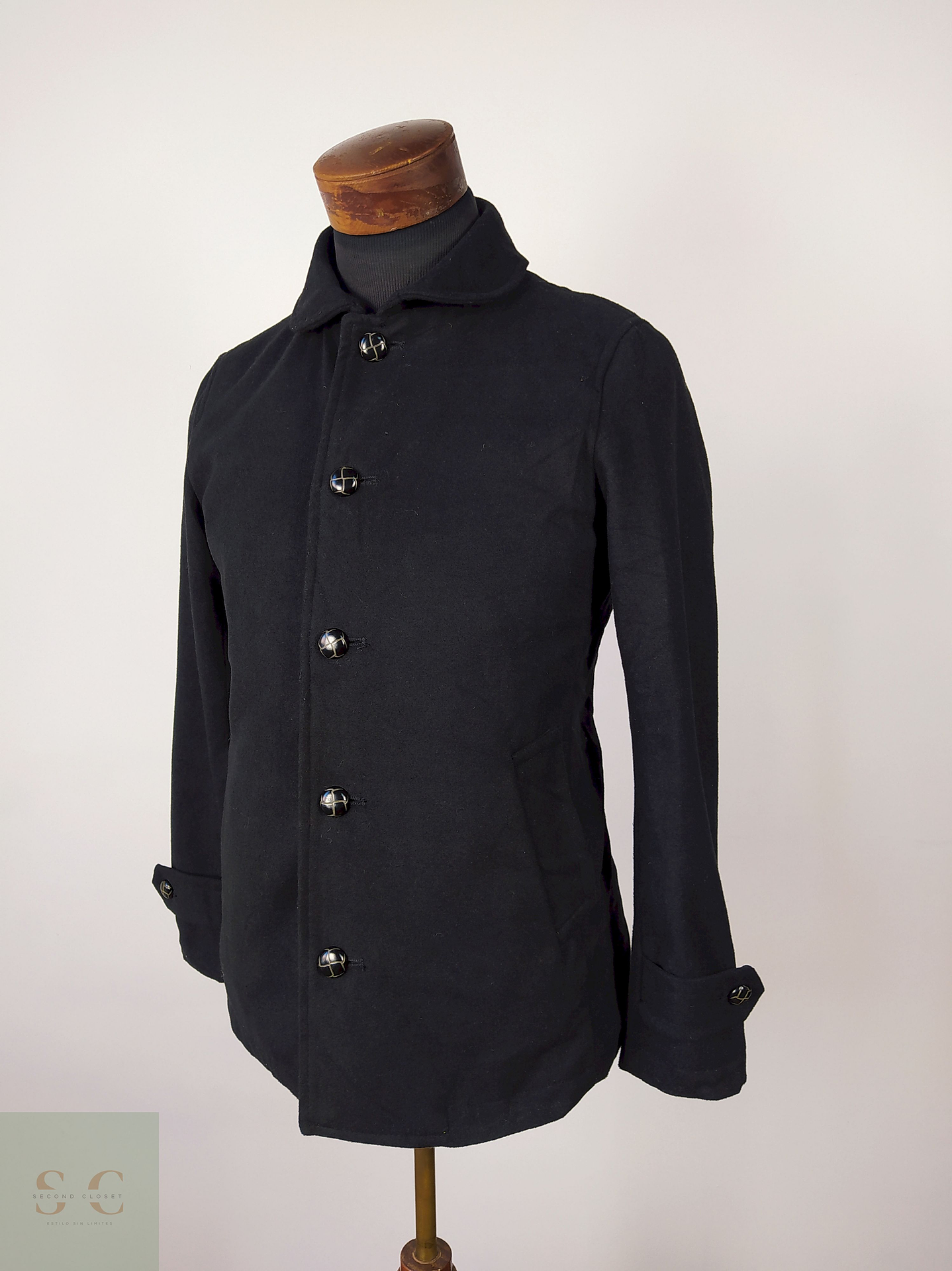 Abrigo lana hombre chaqueton  Talla S Roshell - AP143 2