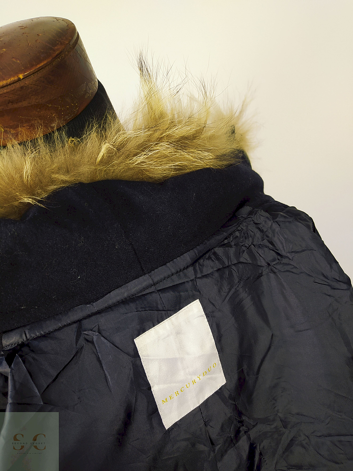 Abrigo MUJER Montgomery lana Azul Talla M AP146 4