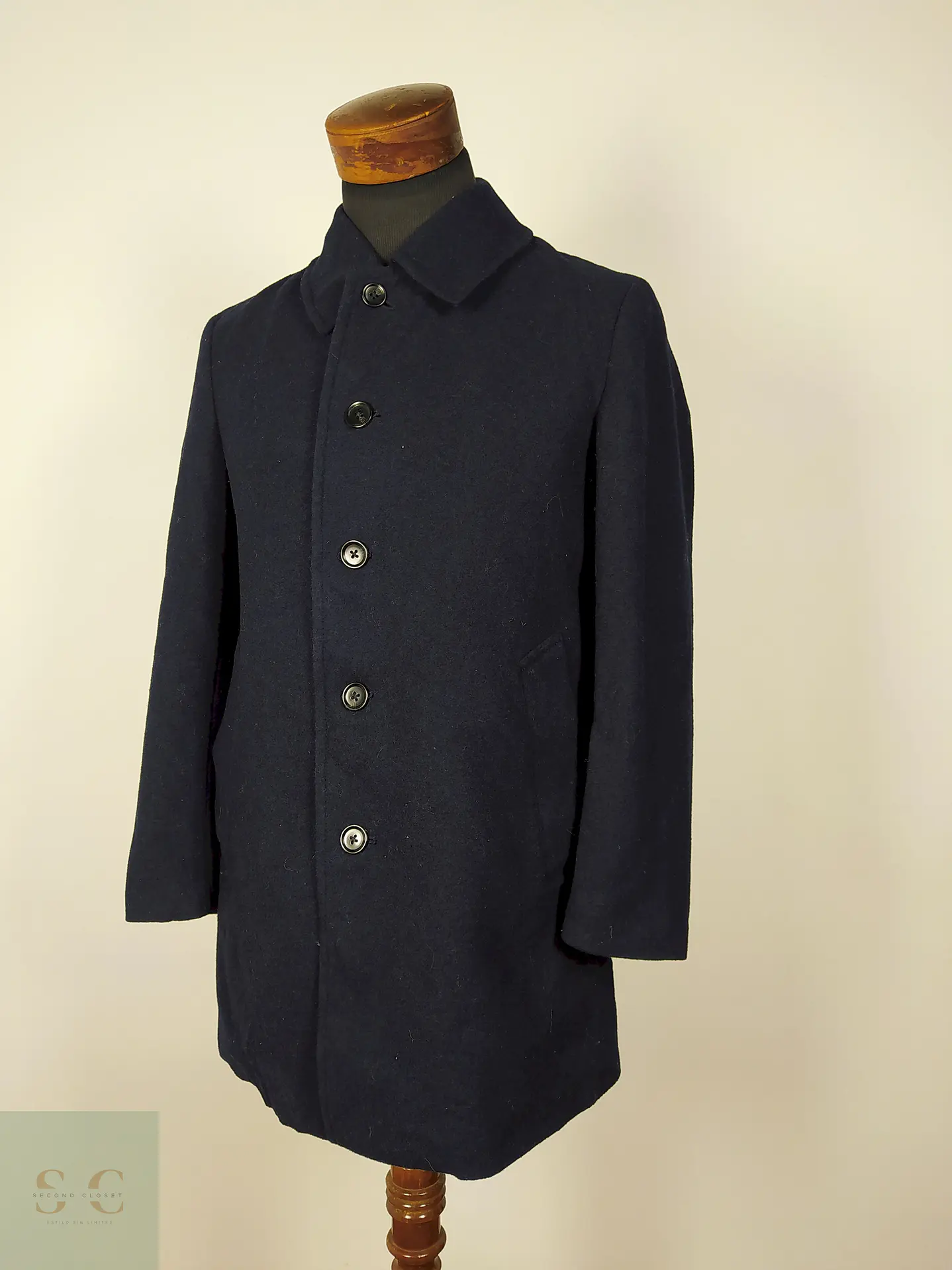 Abrigo lana media temporada hombre Azul Talla S GU - AP168 1