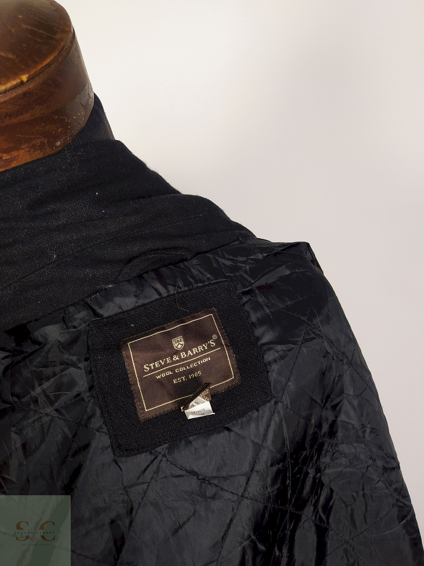 Abrigo lana hombre Negro Talla XL Steve Barrys - AP163 4