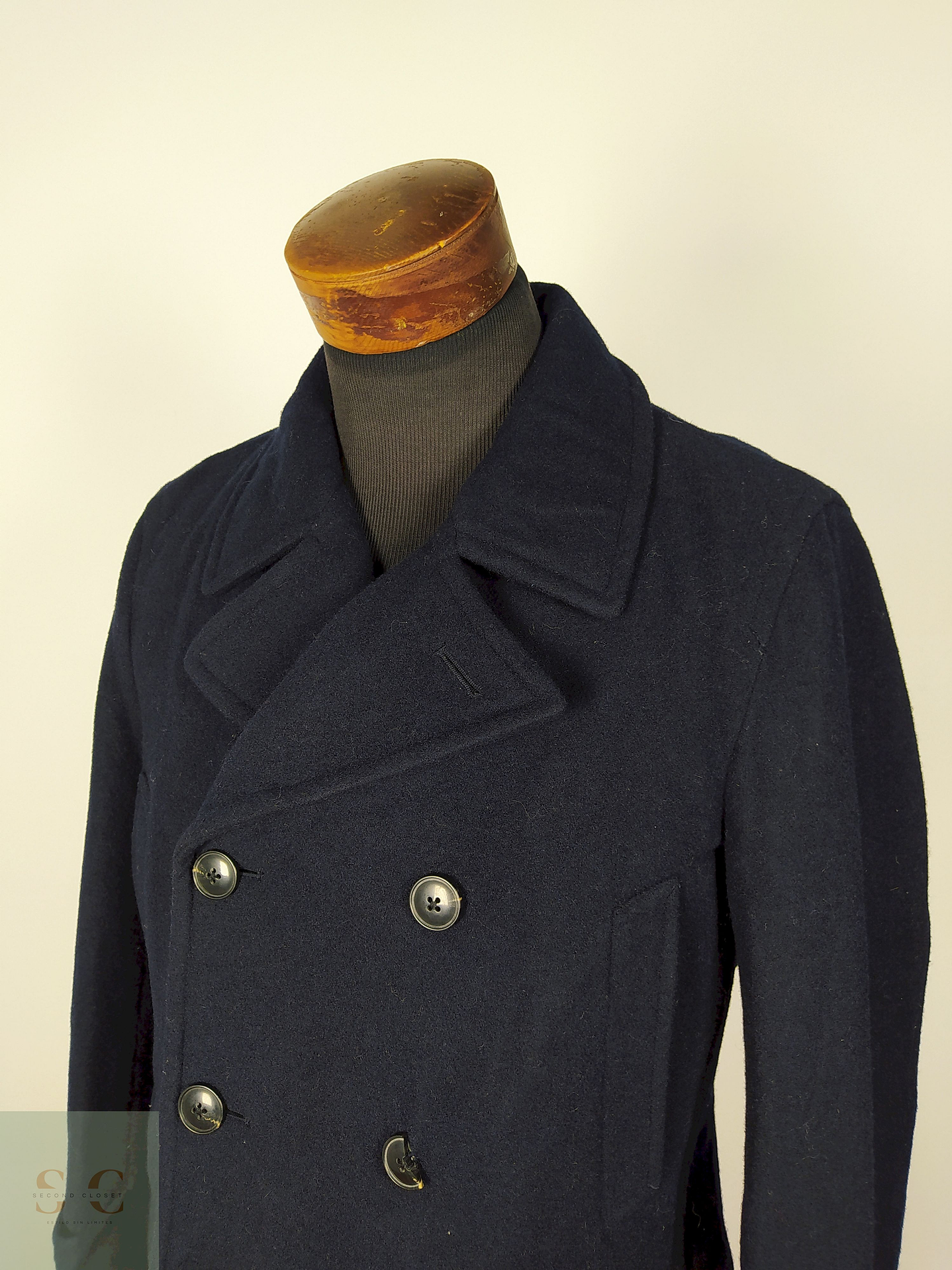 Abrigo Marinero lana hombre Azul Talla SM UNIQLO - AP167 2