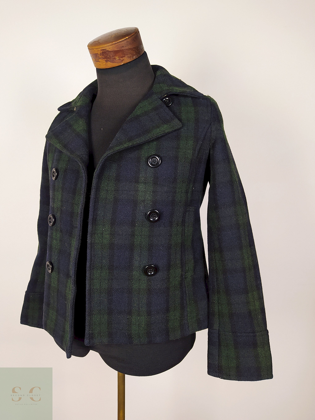 Abrigo Marinero Verde TALLA S mujer Natural Beauty - AP177 1