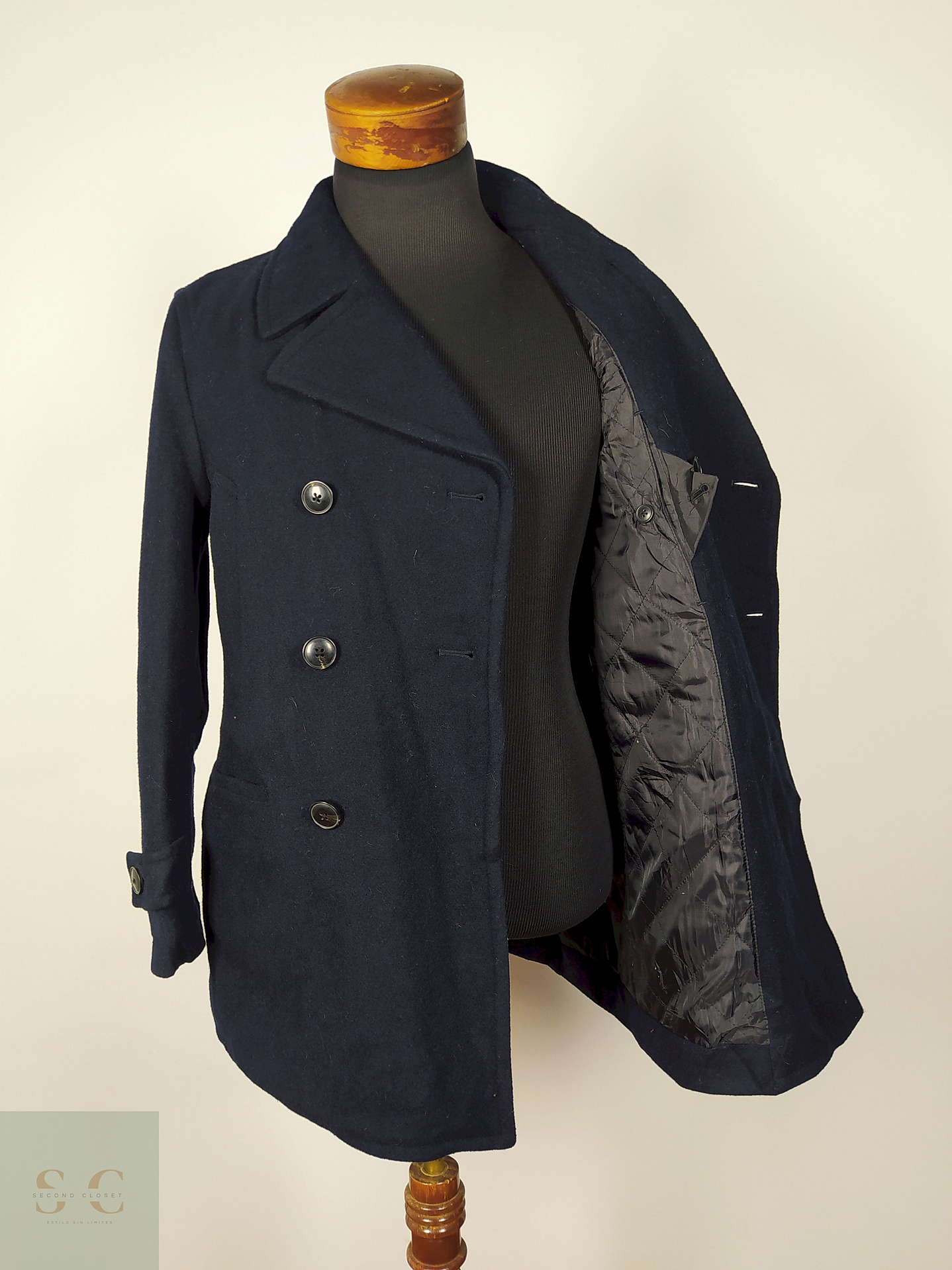 Abrigo Marinero lana hombre Azul Talla SM UNIQLO - AP167 3