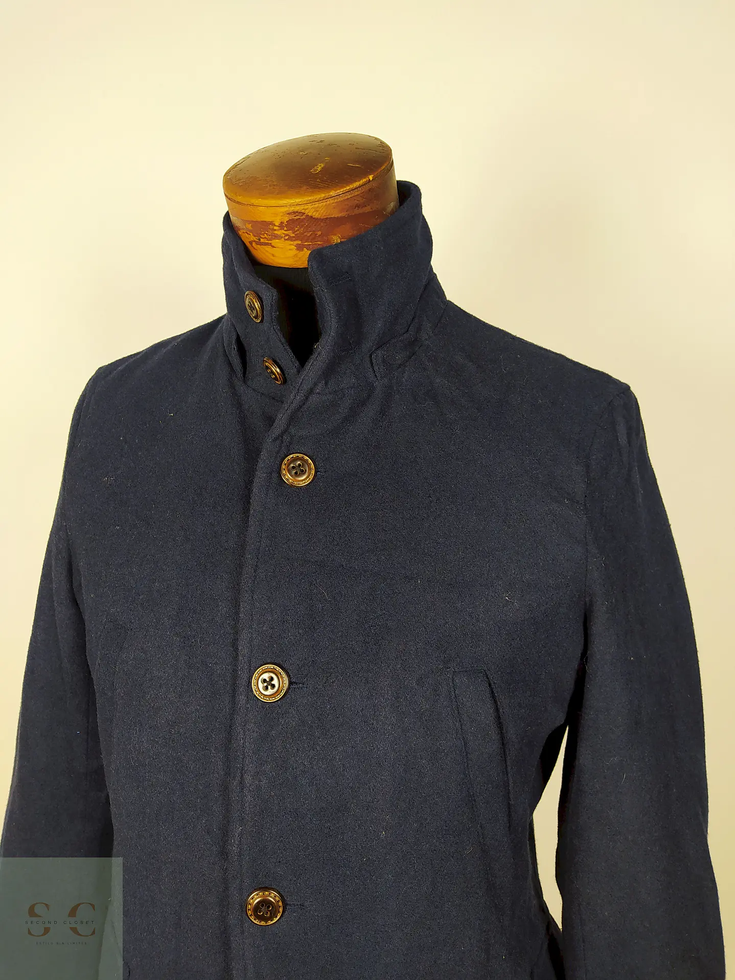 Abrigo hombre lana Azul Talla S Transcontinent - AP178 2
