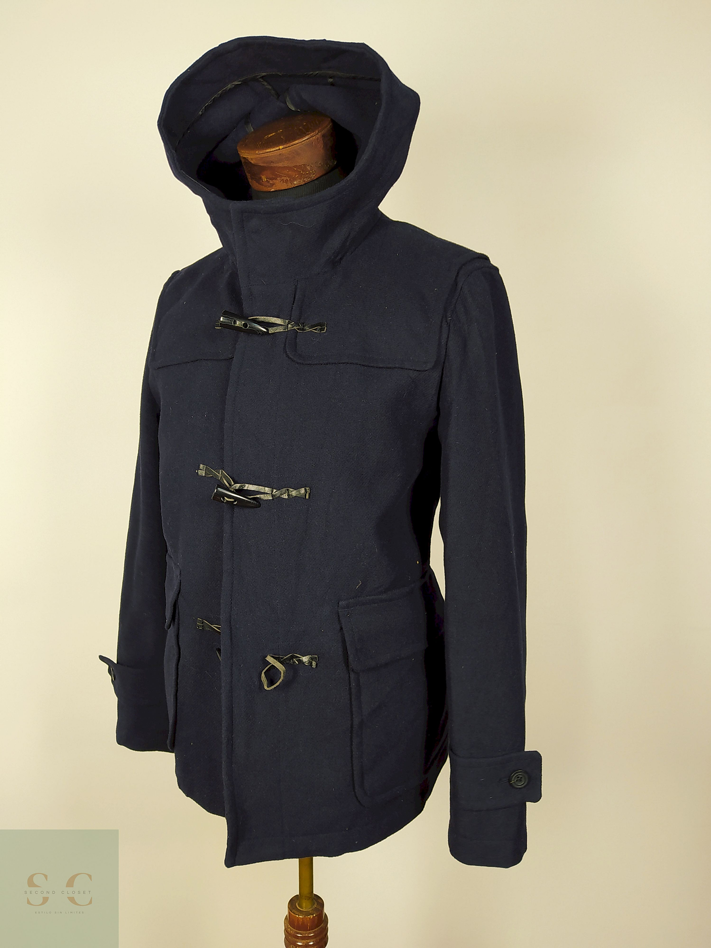 Abrigo Montgomery lana hombre Azul Oscuro Talla M GU - AP185 1