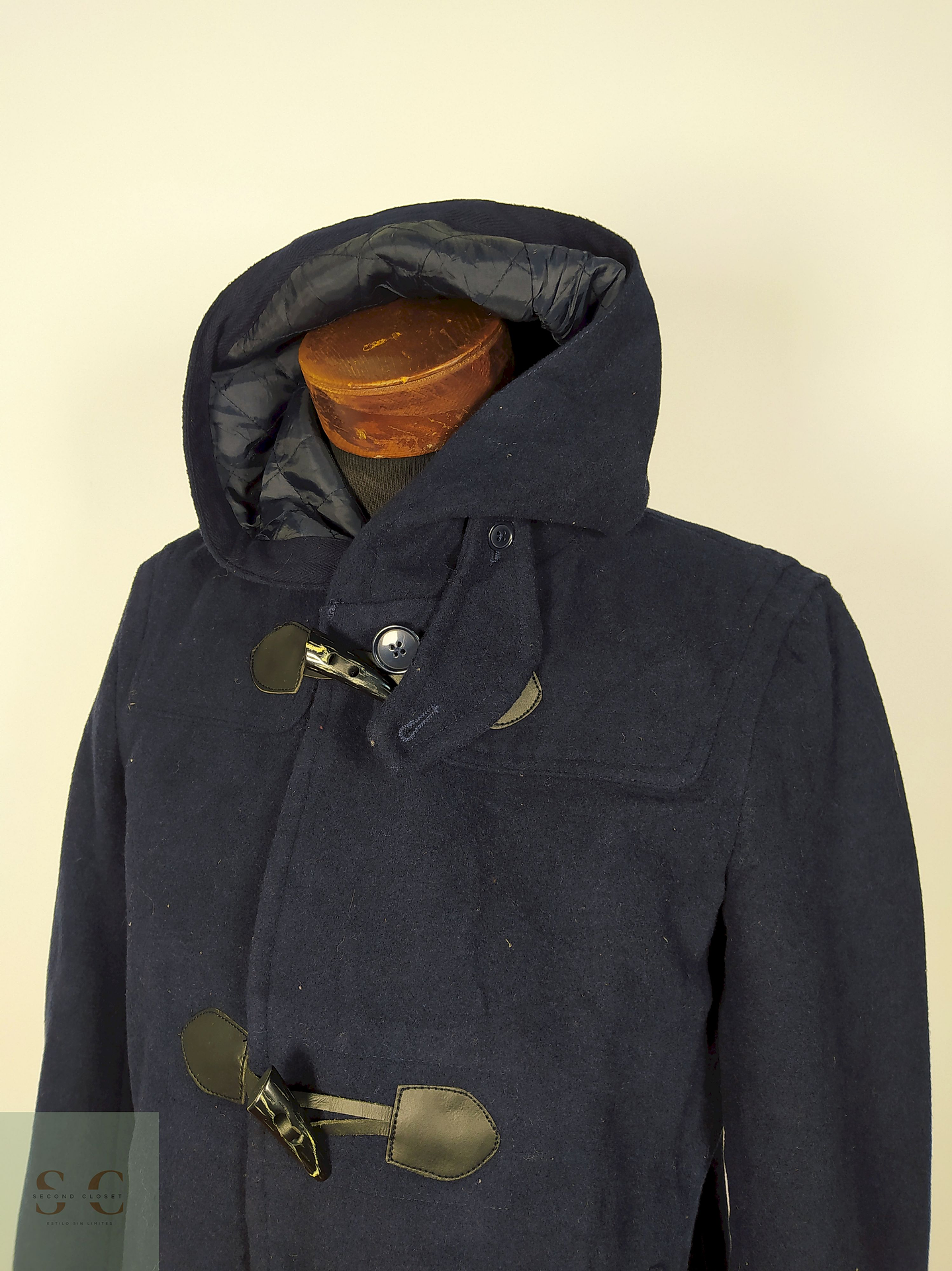 Abrigo Montgomery lana hombre Azul Talla S Seven Days Sunday - AP181 2