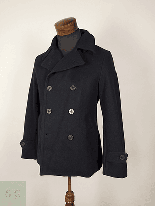 Abrigo Marinero lana hombre Negro Talla M Global Work - AP191