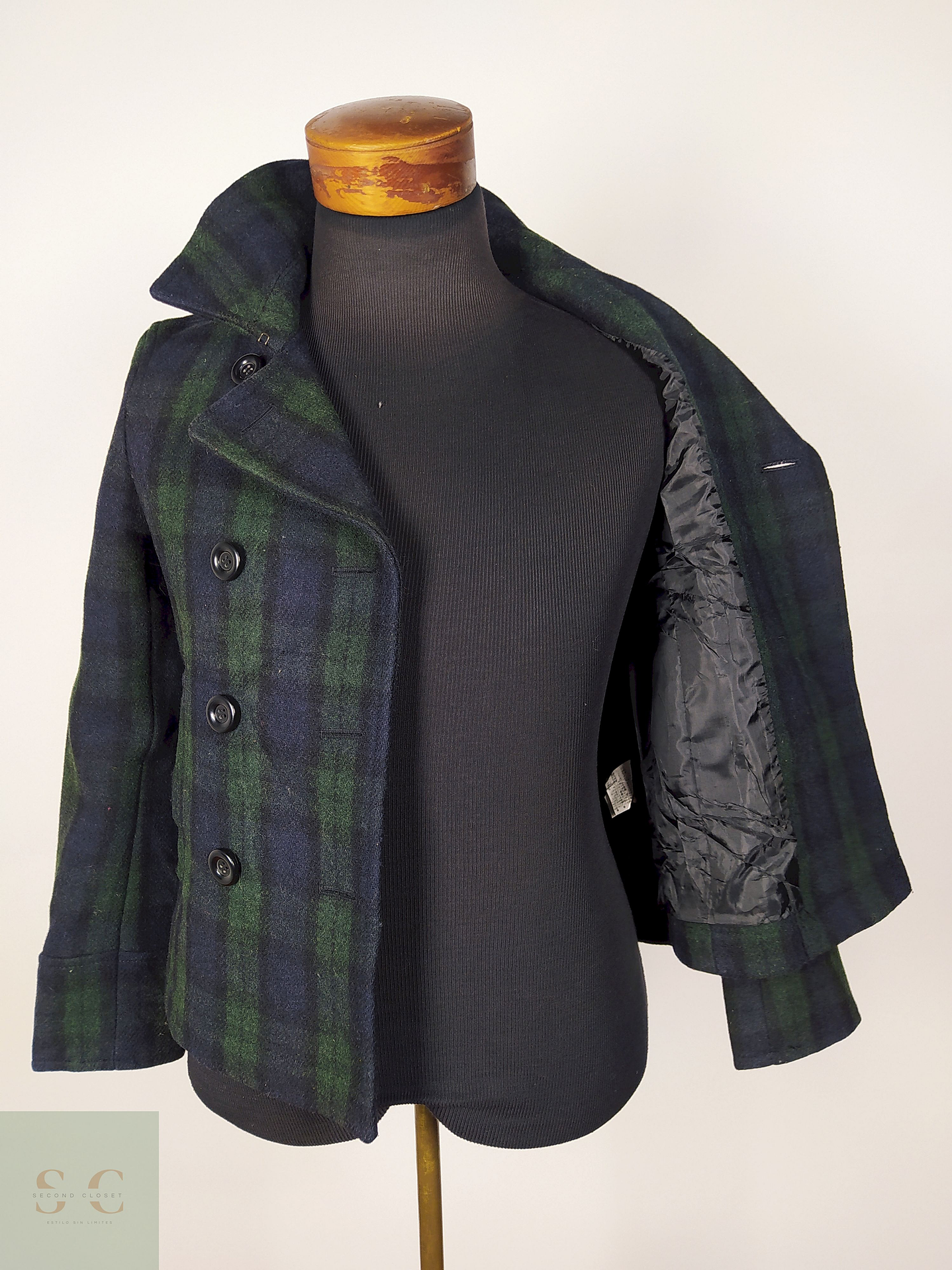 Abrigo Marinero Verde TALLA S mujer Natural Beauty - AP177 3