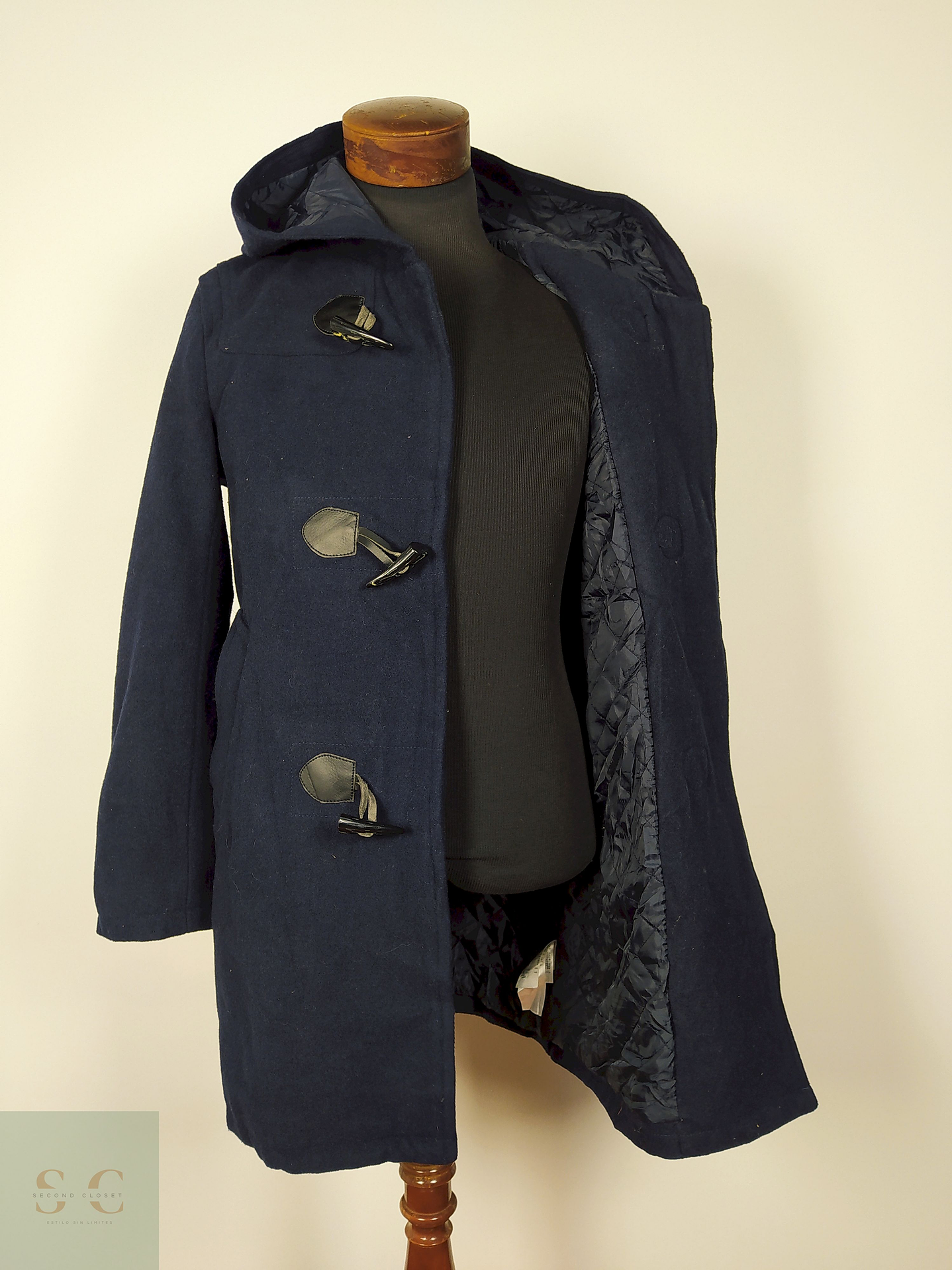 Abrigo Montgomery lana hombre Azul Talla S Seven Days Sunday - AP181 3