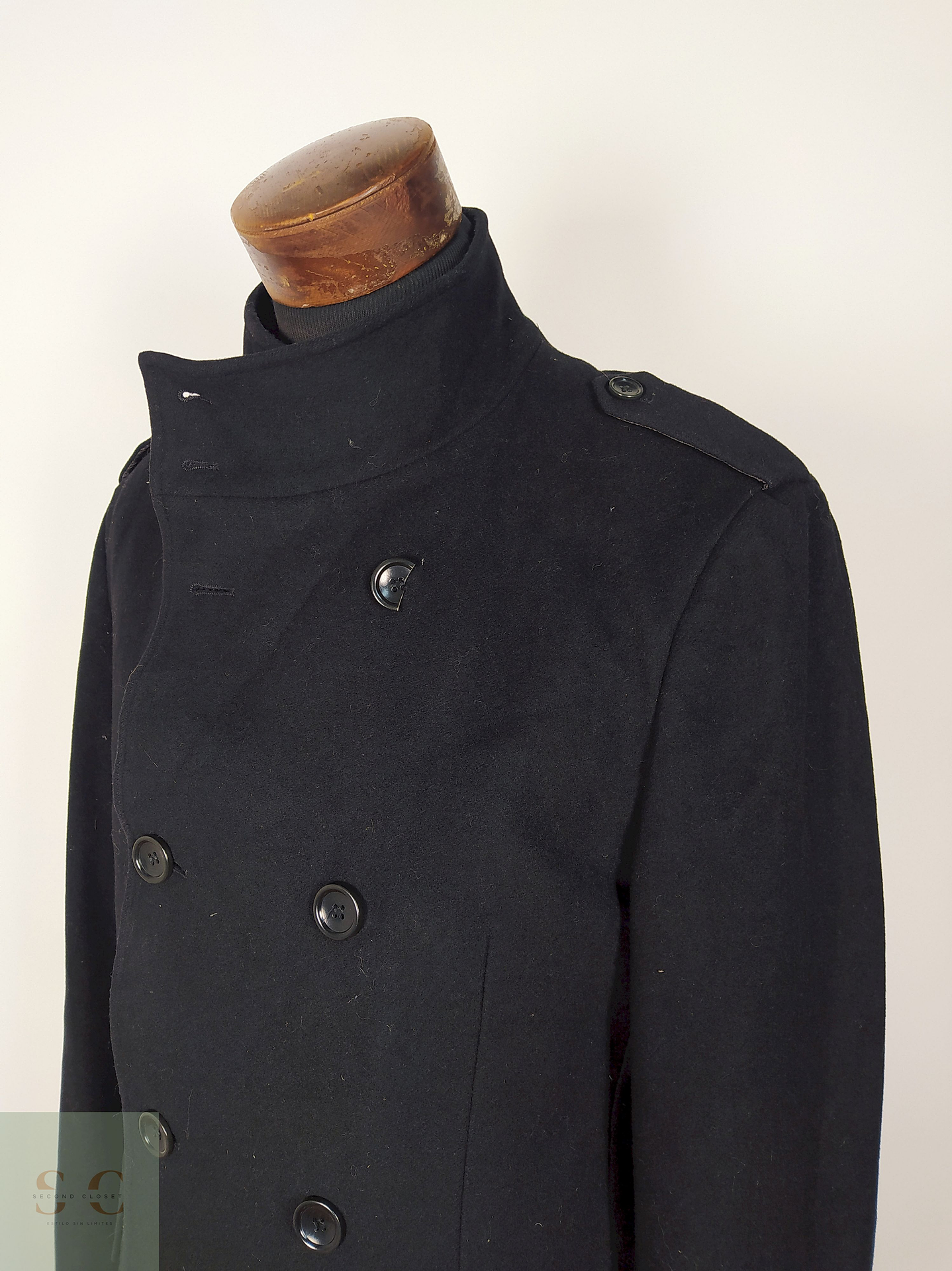 Abrigo marinero lana largo hombre premium Negro Talla M JODHPUR - AP182 2