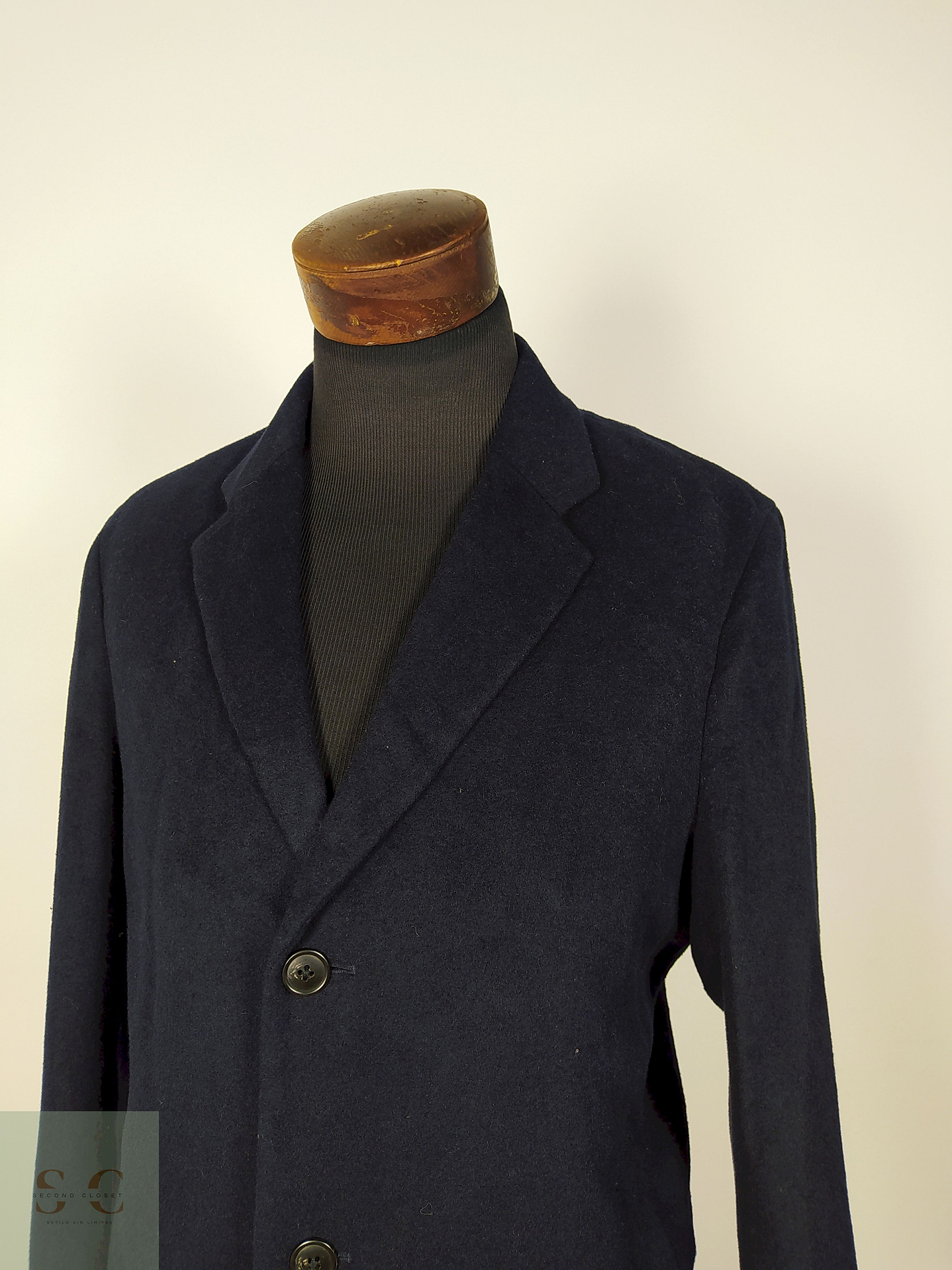 Abrigo lana hombre premium Azul Talla M Uniqlo - AP190 2