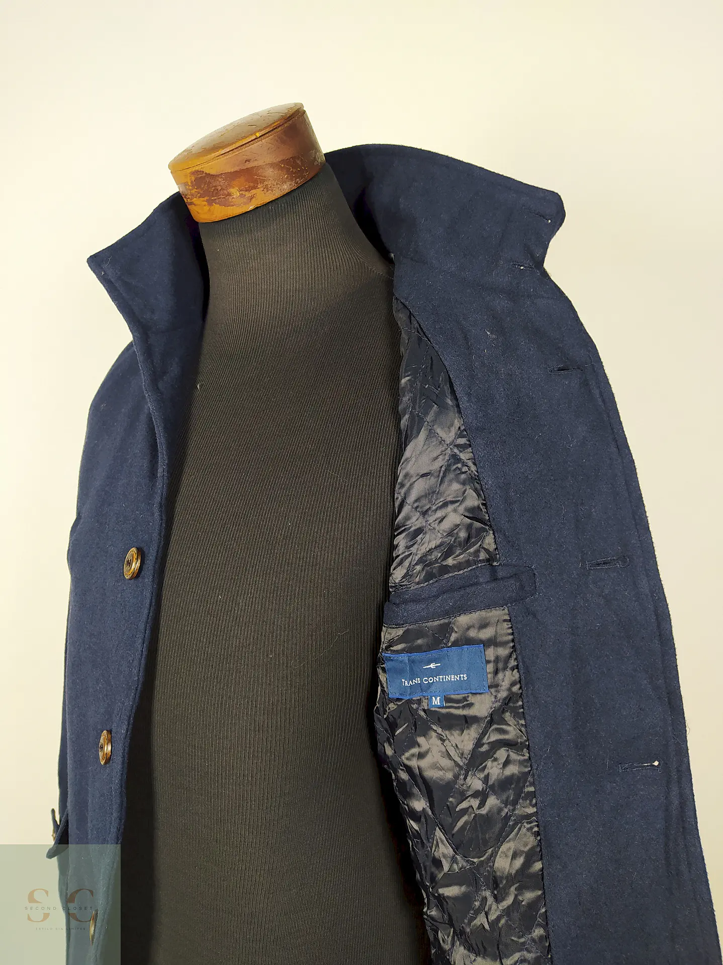 Abrigo hombre lana Azul Talla S Transcontinent - AP178 4