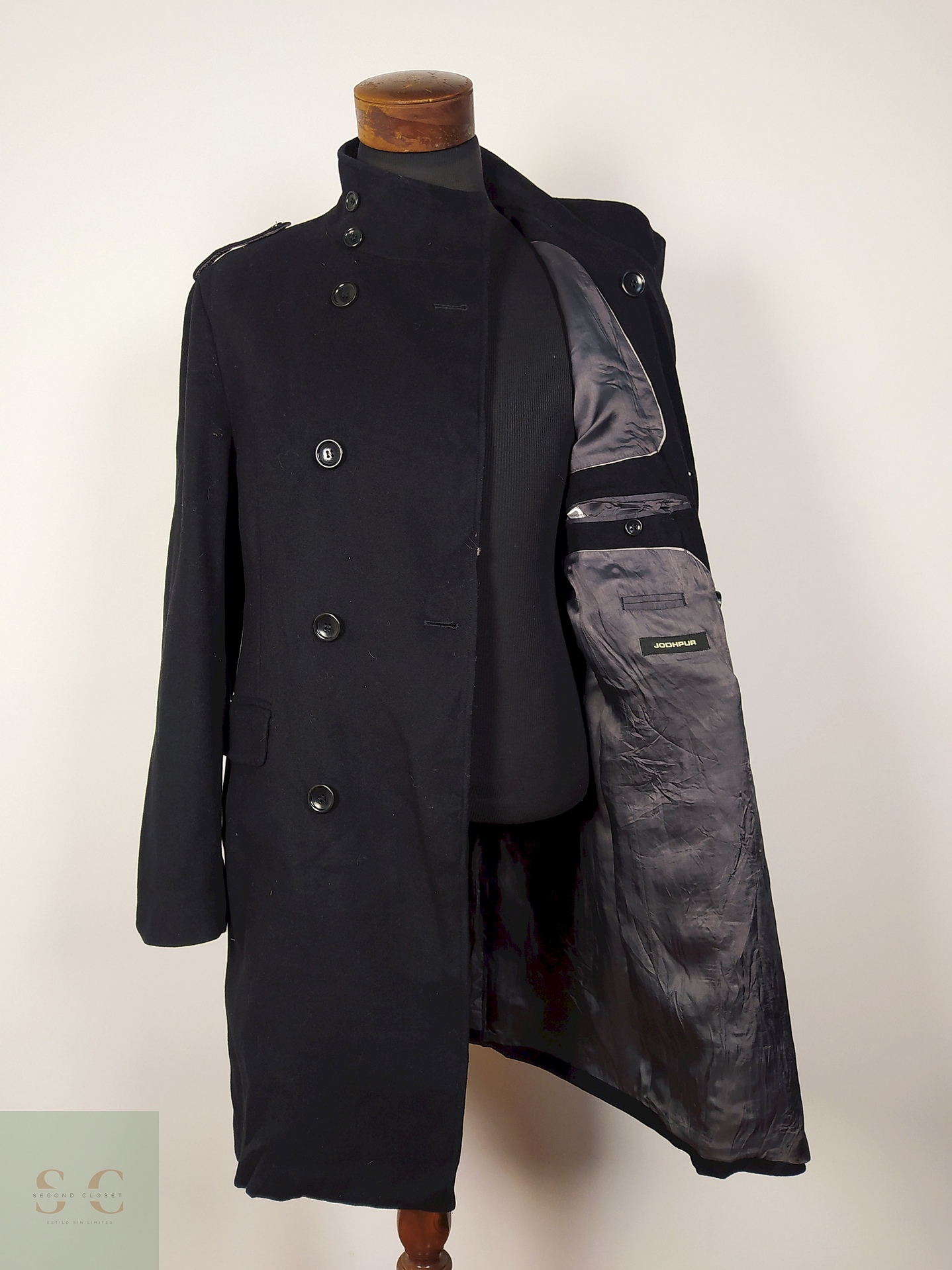 Abrigo marinero lana largo hombre premium Negro Talla M JODHPUR - AP182 3