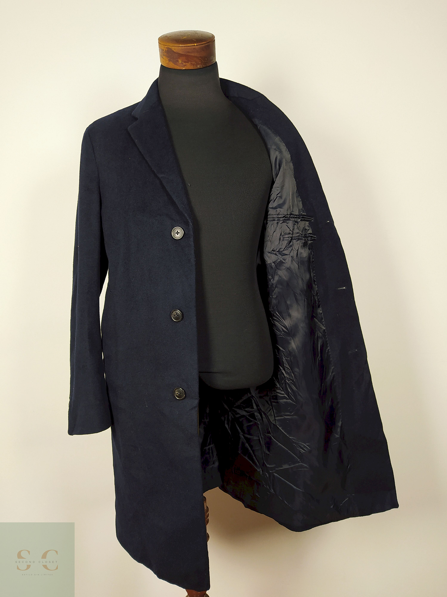 Abrigo lana hombre premium Azul Talla M Uniqlo - AP190 3