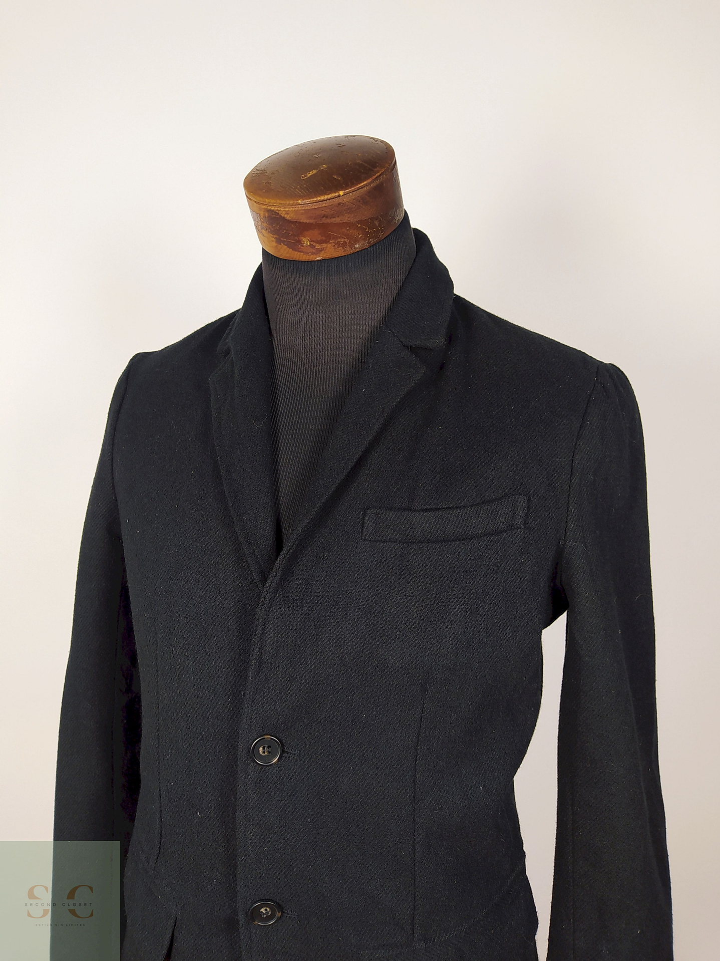 Abrigo lana hombre Negro Talla S Steel Brown - AP200 2