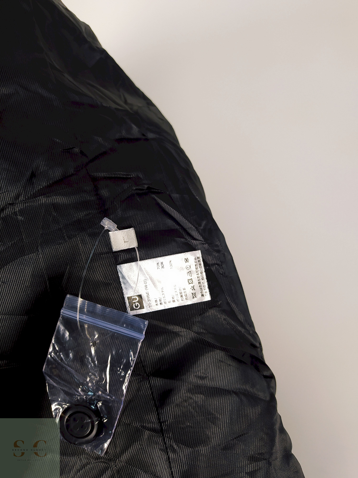 Abrigo Montgomery lana hombre Azul Oscuro Talla M GU - AP185 4