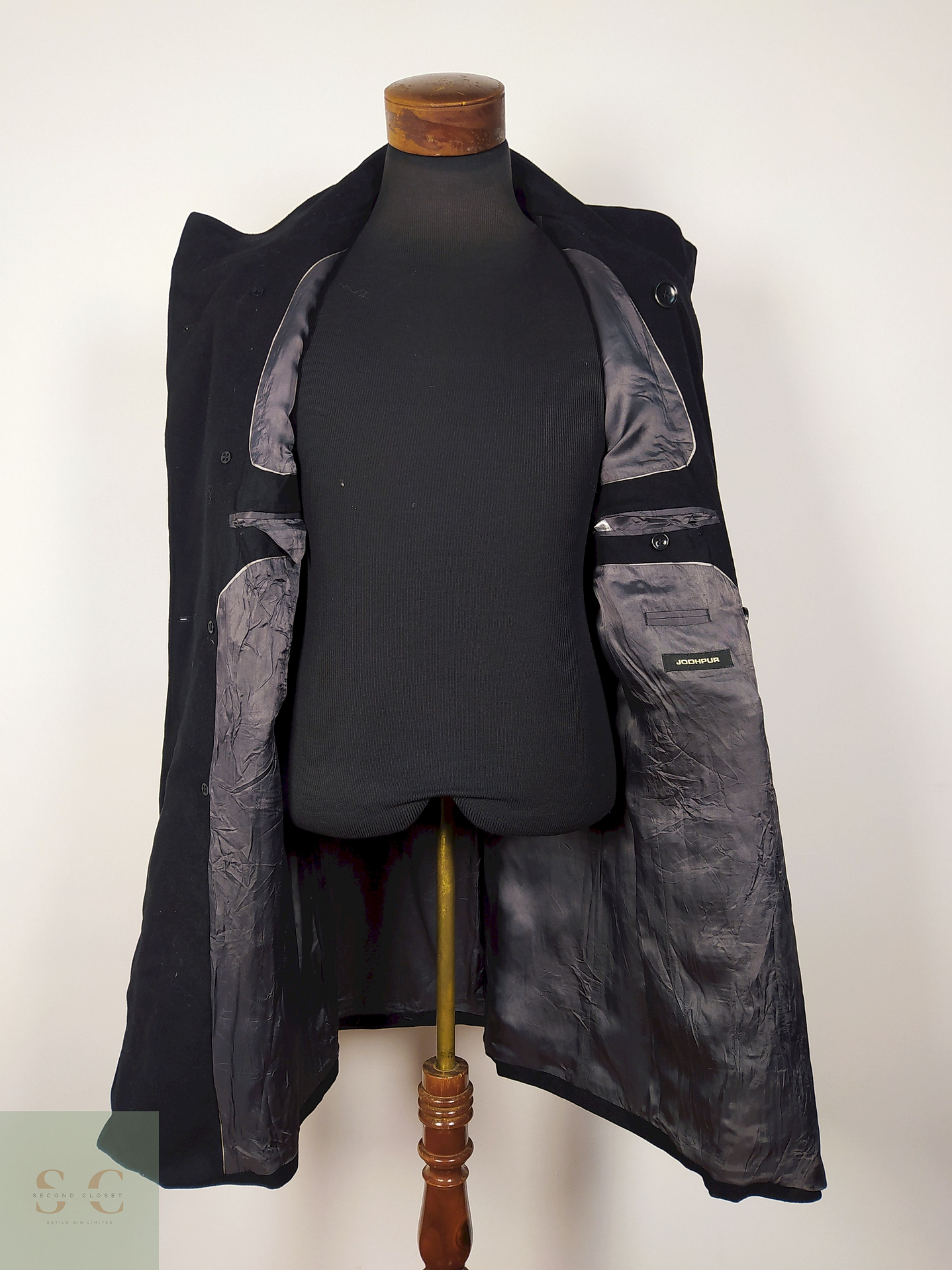 Abrigo marinero lana largo hombre premium Negro Talla M JODHPUR - AP182 4