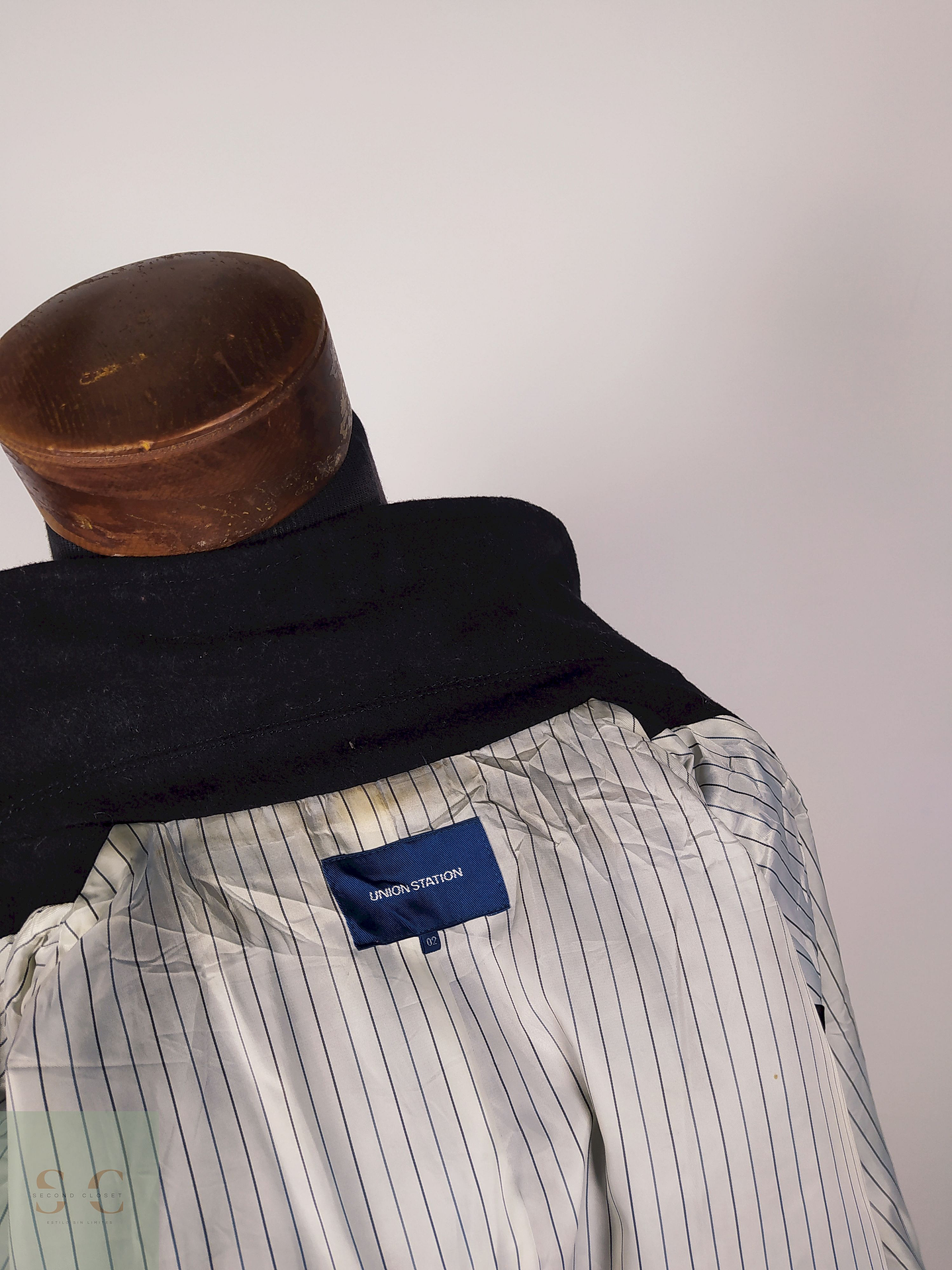 Abrigo Marinero lana hombre Negro Talla S Union Station - AP192 4