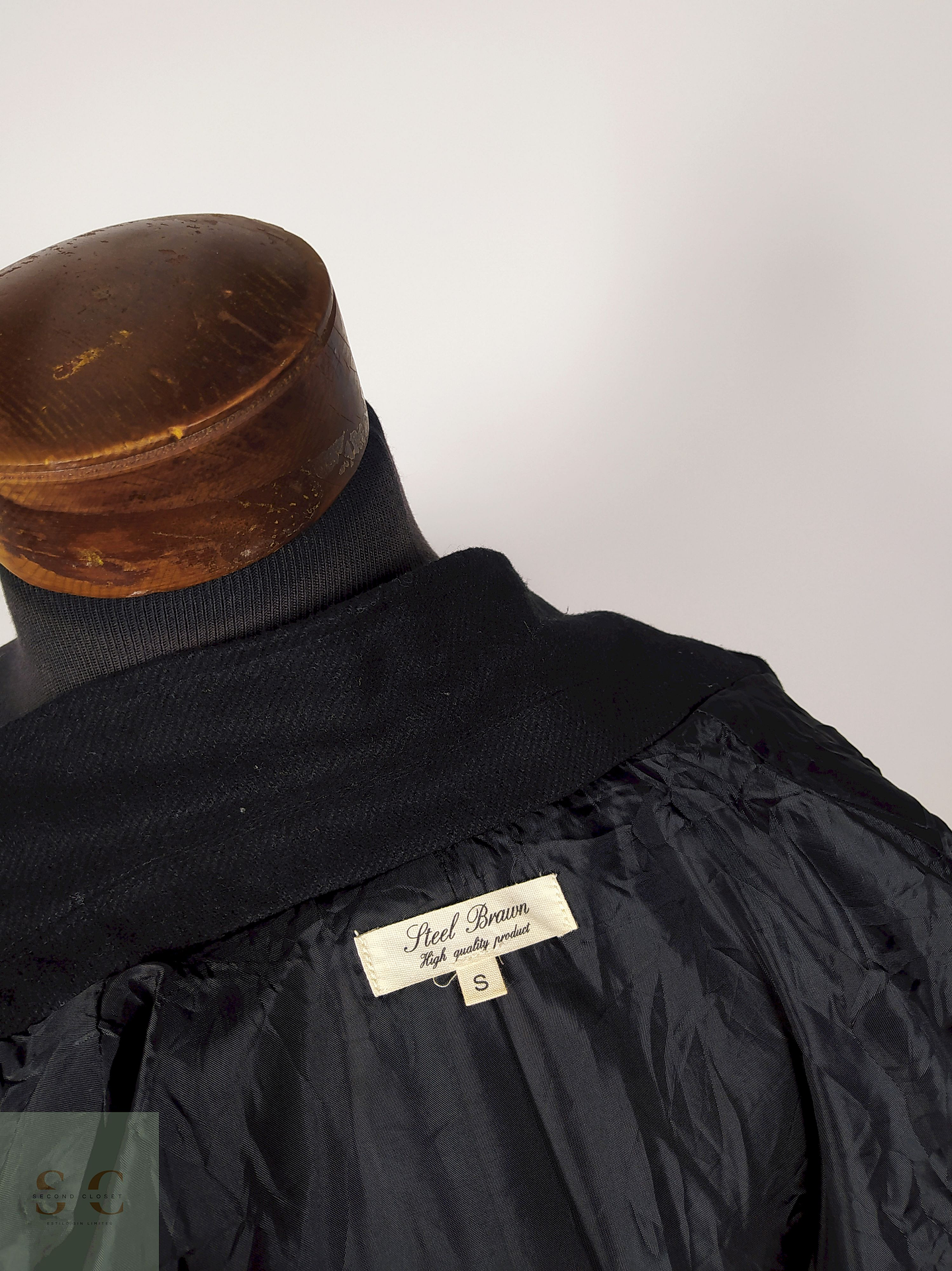 Abrigo lana hombre Negro Talla S Steel Brown - AP200 4