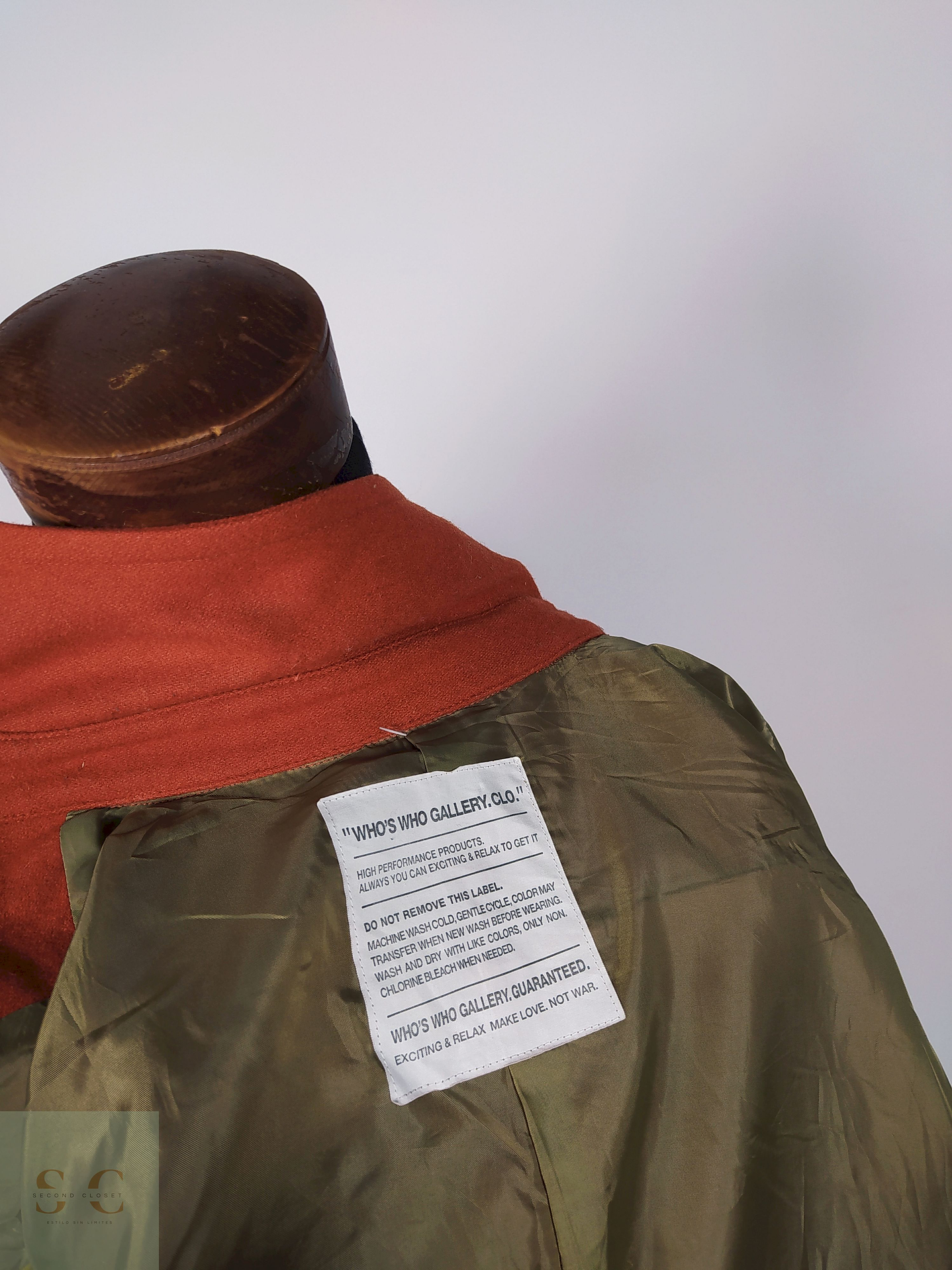 Abrigo Marinero lana hombre Naranja Talla XS W W Gallery - AP195 4