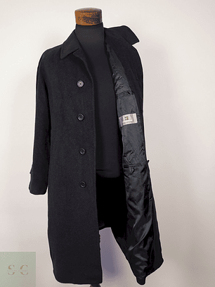 Abrigo largo lana y cashmere hombre premium PLOMO Talla M CAPSTAIN - AP126