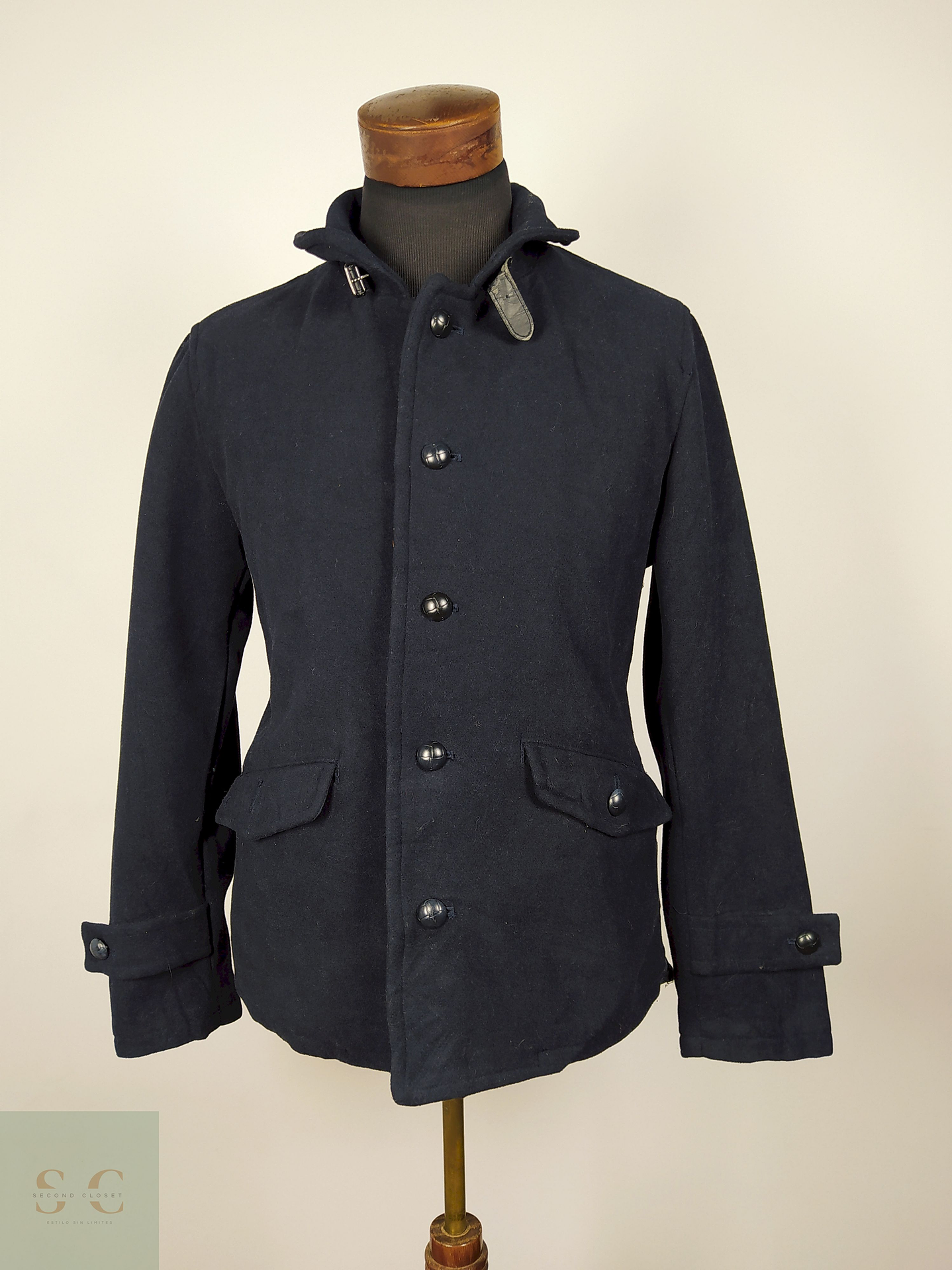 Abrigo corto lana hombre Azul TALLA M PLUS ONE - AP287 1