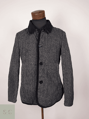 Chaqueta lana tweed hombre plomo TALLA M GLOBAL WORK - AP288