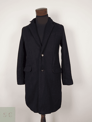 Abrigo Largo lana hombre - Negro Talla S Un Relaxing Design - AP239