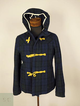 Abrigo Montgomery lana hombre premium Azul TALLA S Worker Unión - AP339