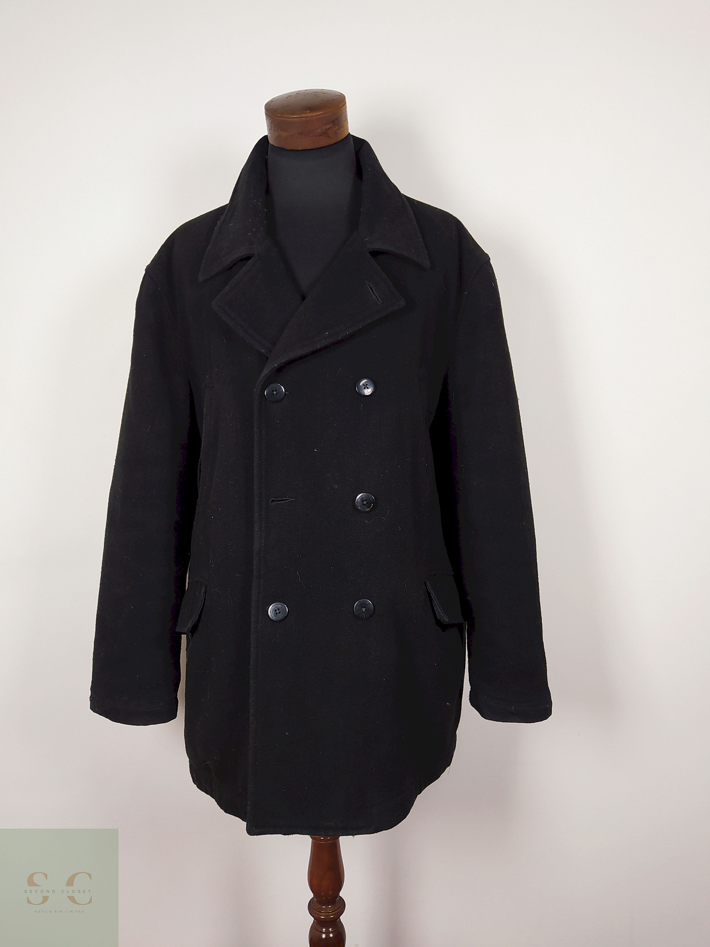 Abrigo Marinero lana Negro Talla XXL F&F - AP238 1